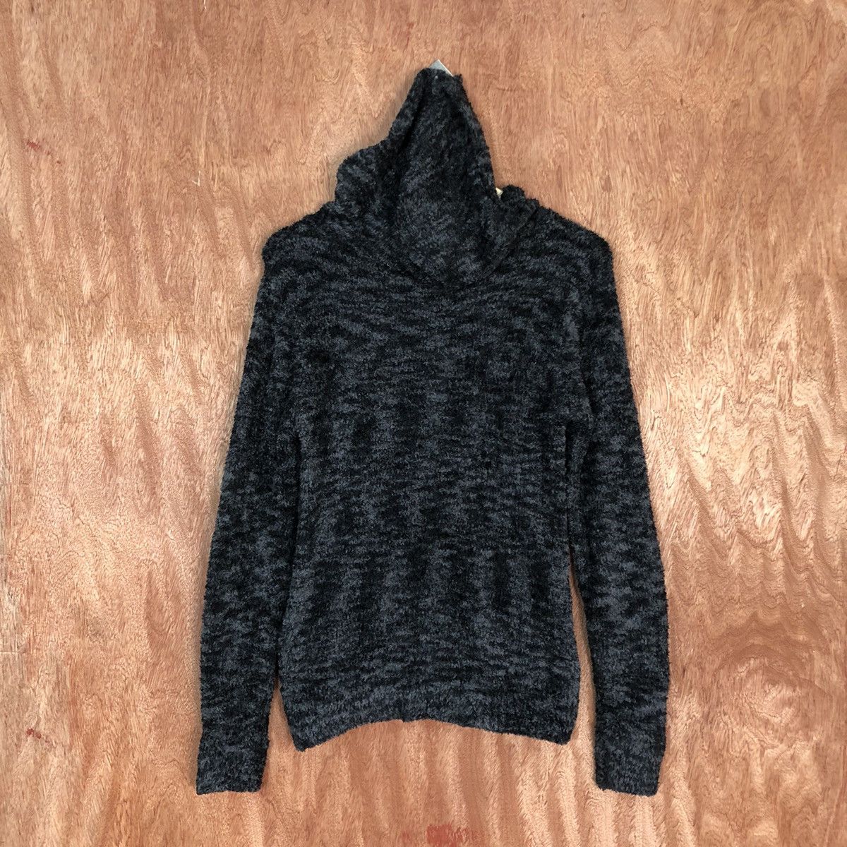 Japanese Brand Growth by Grail Black Mohair Knitwear Sweater Hooded#0478 Size US M / EU 48-50 / 2 - 11 Thumbnail