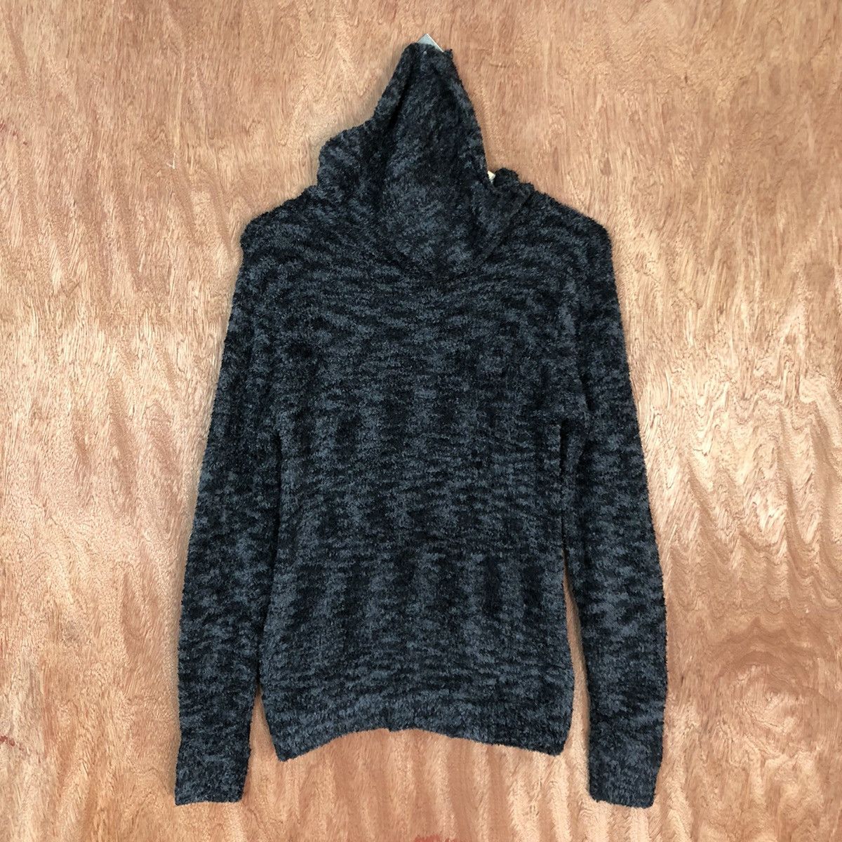 Japanese Brand Growth by Grail Black Mohair Knitwear Sweater Hooded#0478 Size US M / EU 48-50 / 2 - 13 Thumbnail