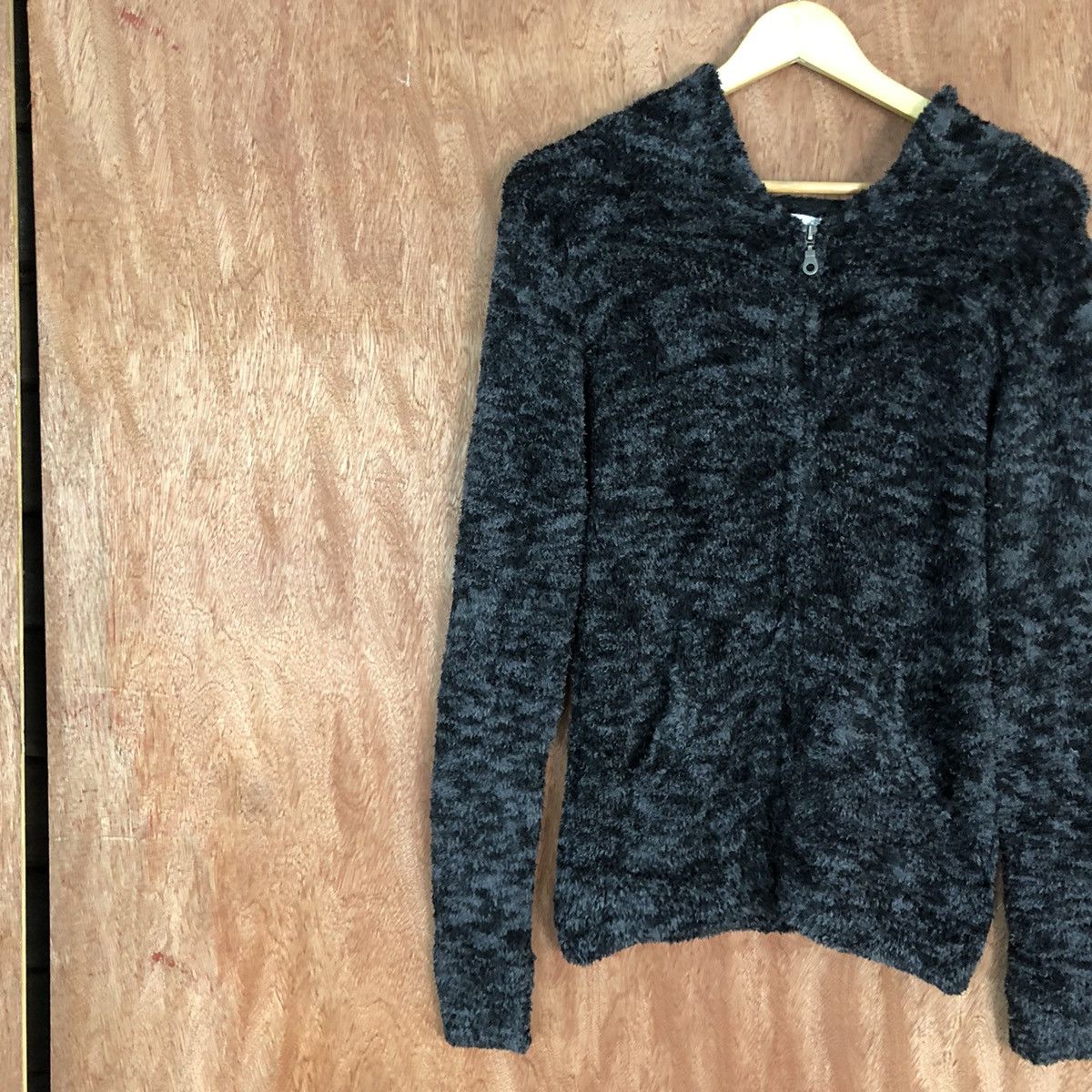 Japanese Brand Growth by Grail Black Mohair Knitwear Sweater Hooded#0478 Size US M / EU 48-50 / 2 - 7 Thumbnail