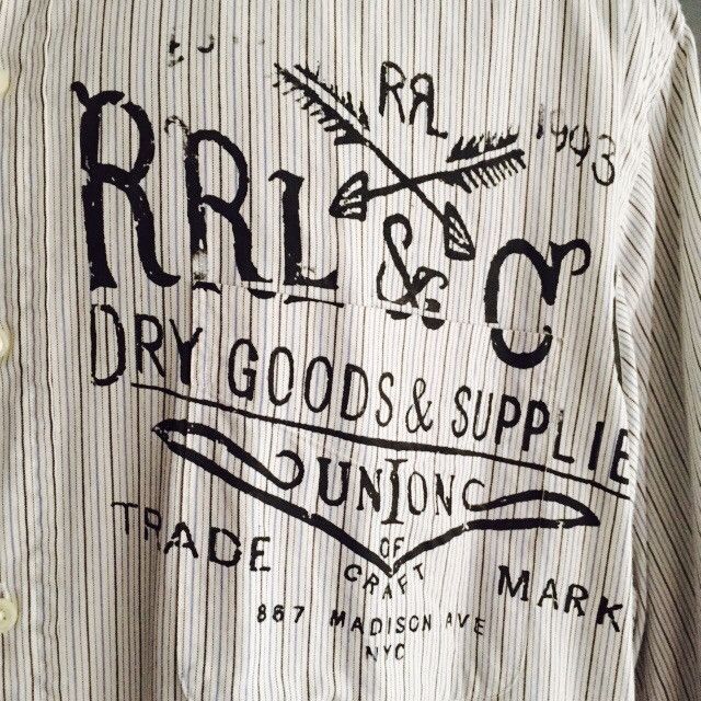 RRL Double RL Stancile Striped Shirt