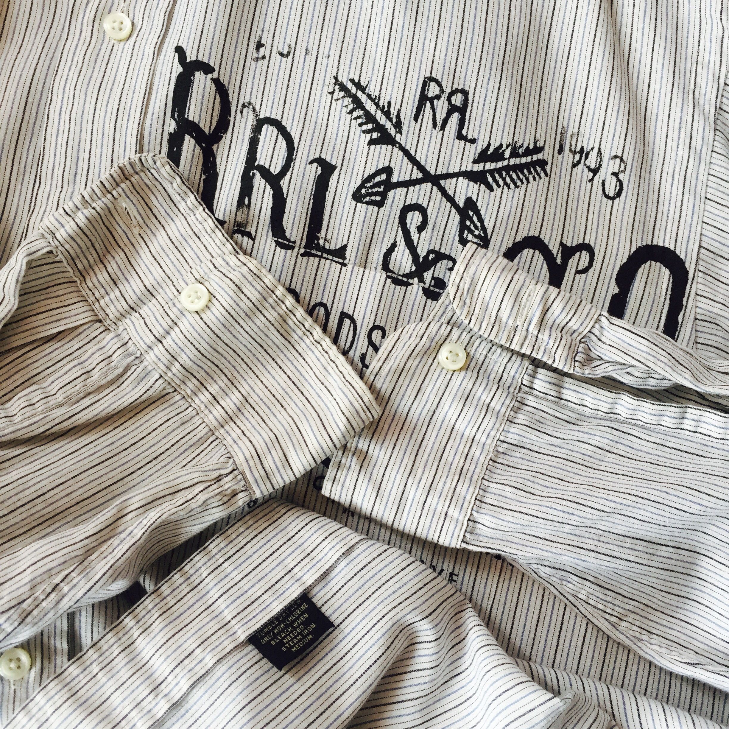 RRL Double RL Stancile Striped Shirt