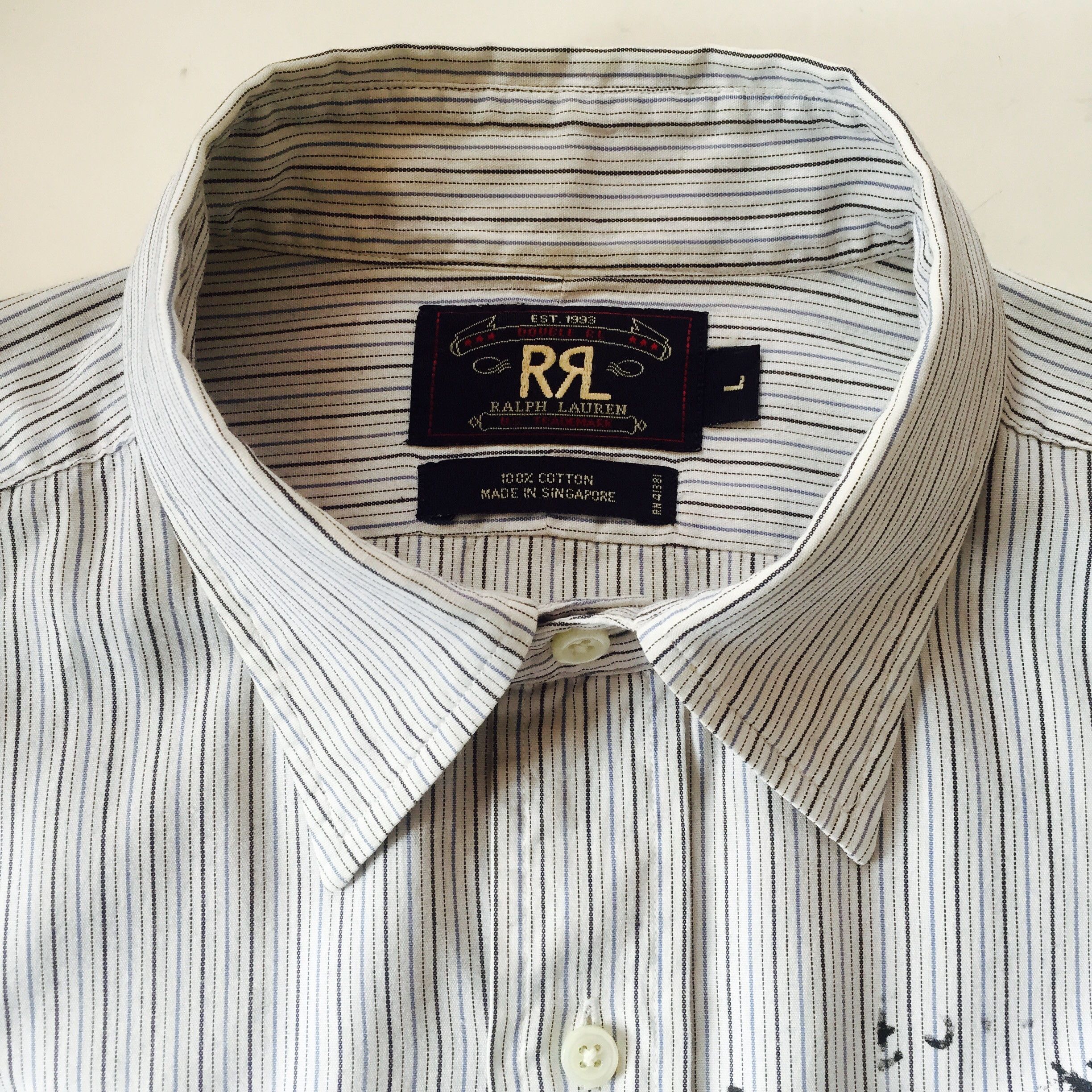 RRL Double RL Stancile Striped Shirt