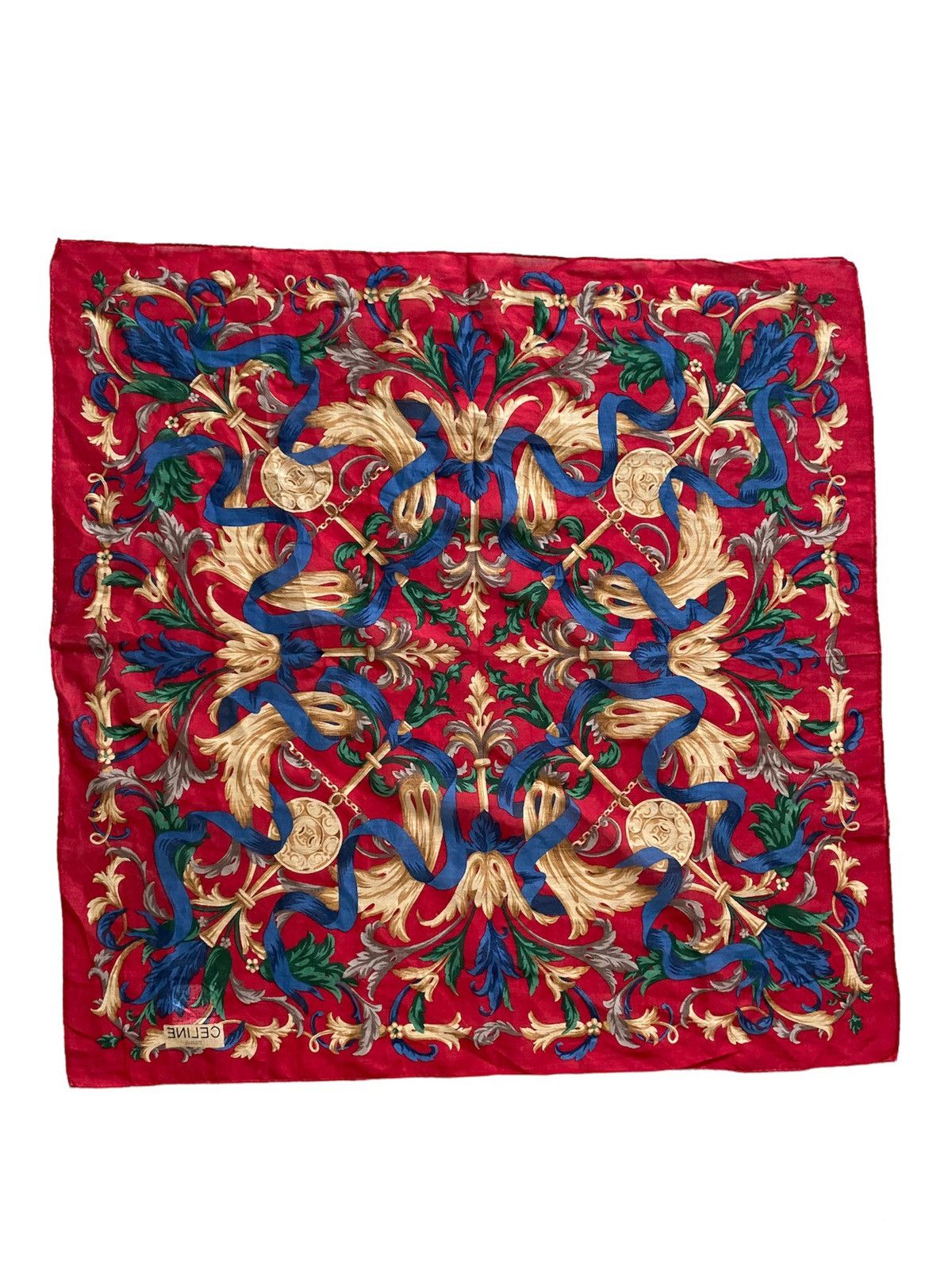 Celine × Vintage CELINE BANDANA HANDKERCHIEF NECKERCHIEF Nice design Size ONE SIZE - 6 Thumbnail