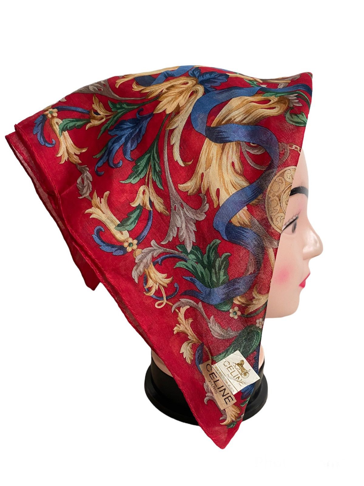 Celine × Vintage CELINE BANDANA HANDKERCHIEF NECKERCHIEF Nice design Size ONE SIZE - 1 Thumbnail