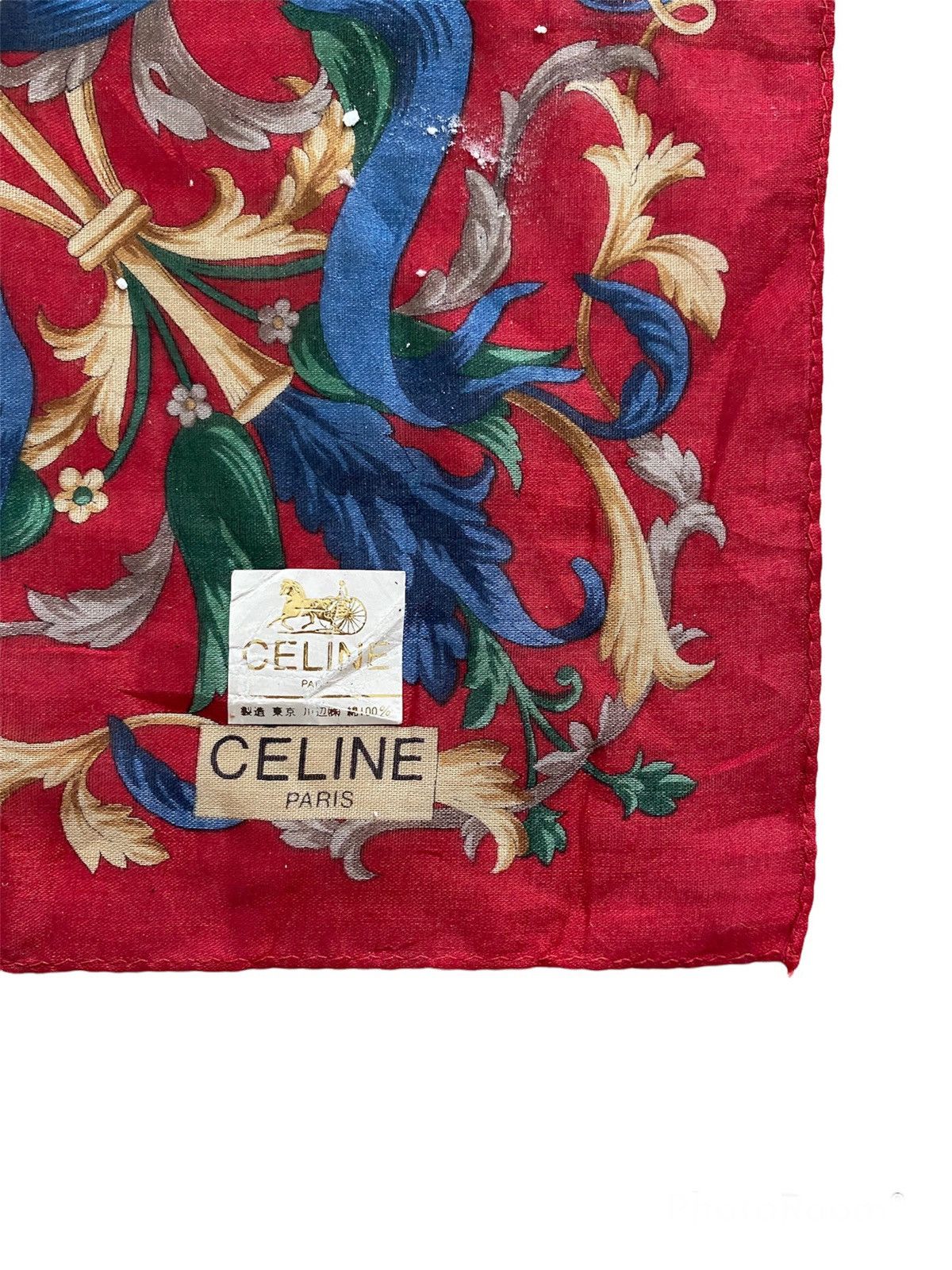 Celine × Vintage CELINE BANDANA HANDKERCHIEF NECKERCHIEF Nice design Size ONE SIZE - 5 Thumbnail
