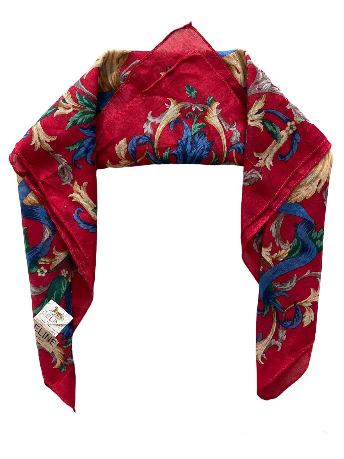 Celine × Vintage CELINE BANDANA HANDKERCHIEF NECKERCHIEF Nice design Size ONE SIZE - 2 Thumbnail