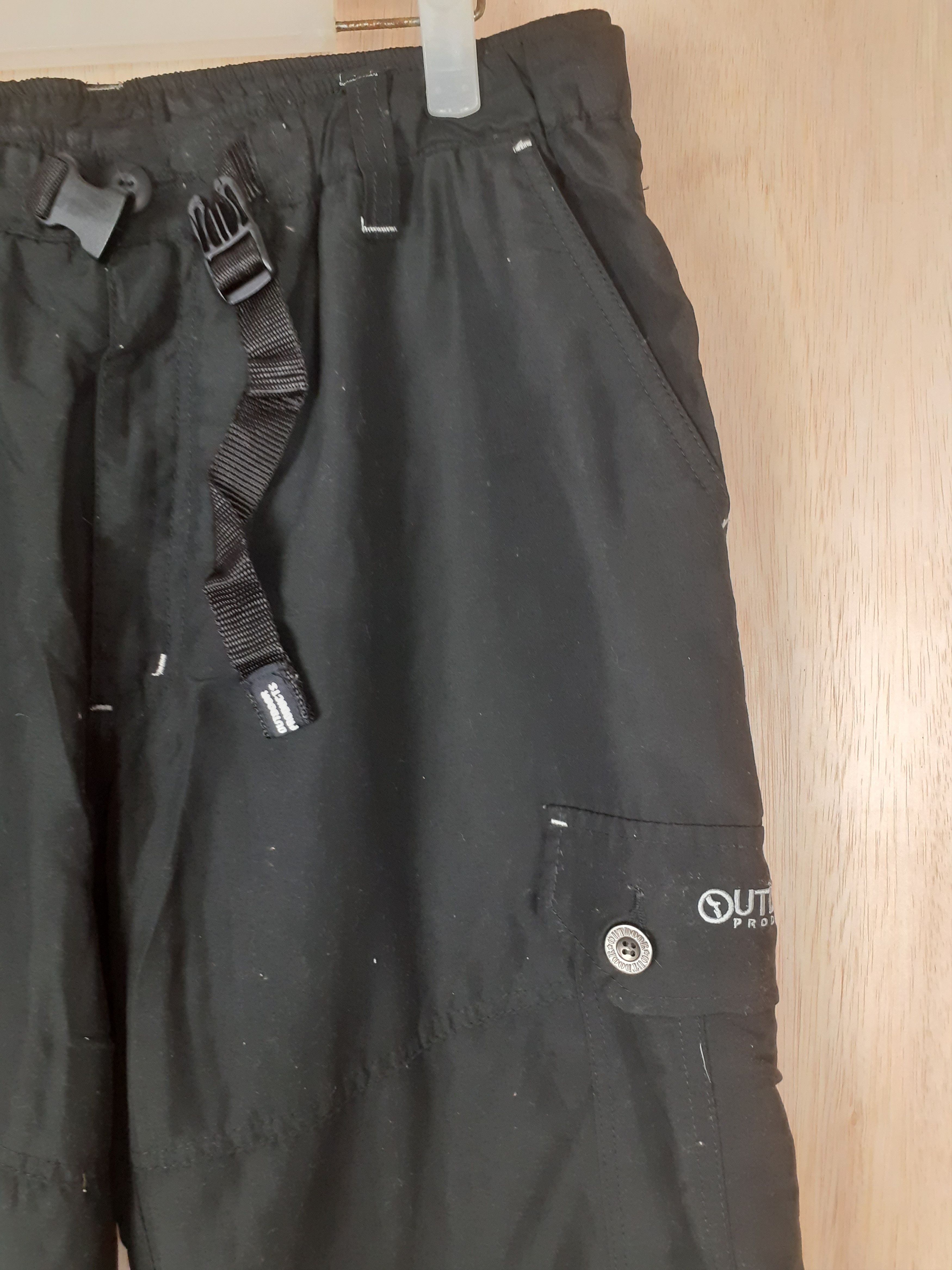 Japanese Brand Outdoor track multipocket hiking cargo black pants #3663 Size US 33 - 5 Thumbnail