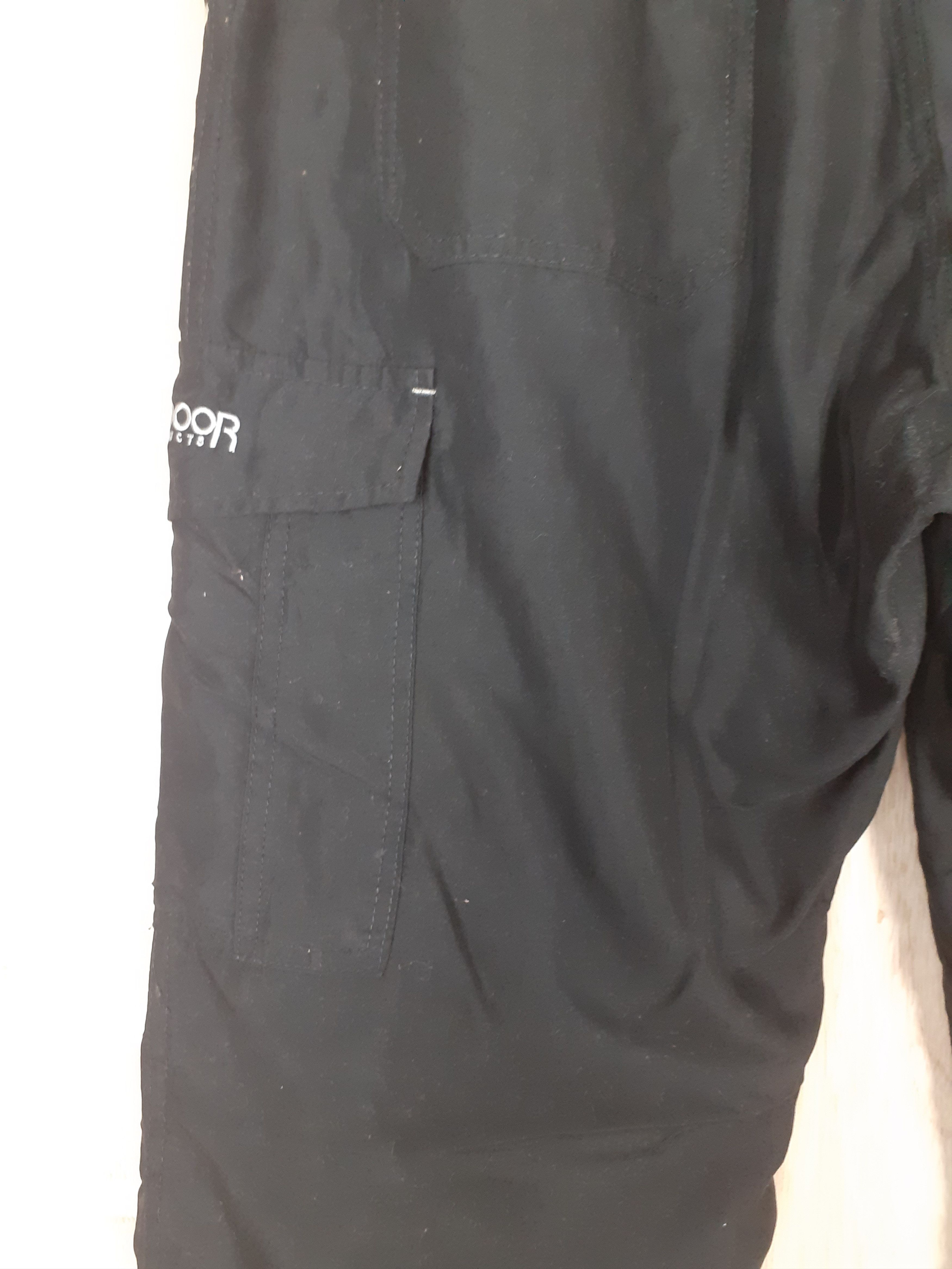 Japanese Brand Outdoor track multipocket hiking cargo black pants #3663 Size US 33 - 18 Thumbnail