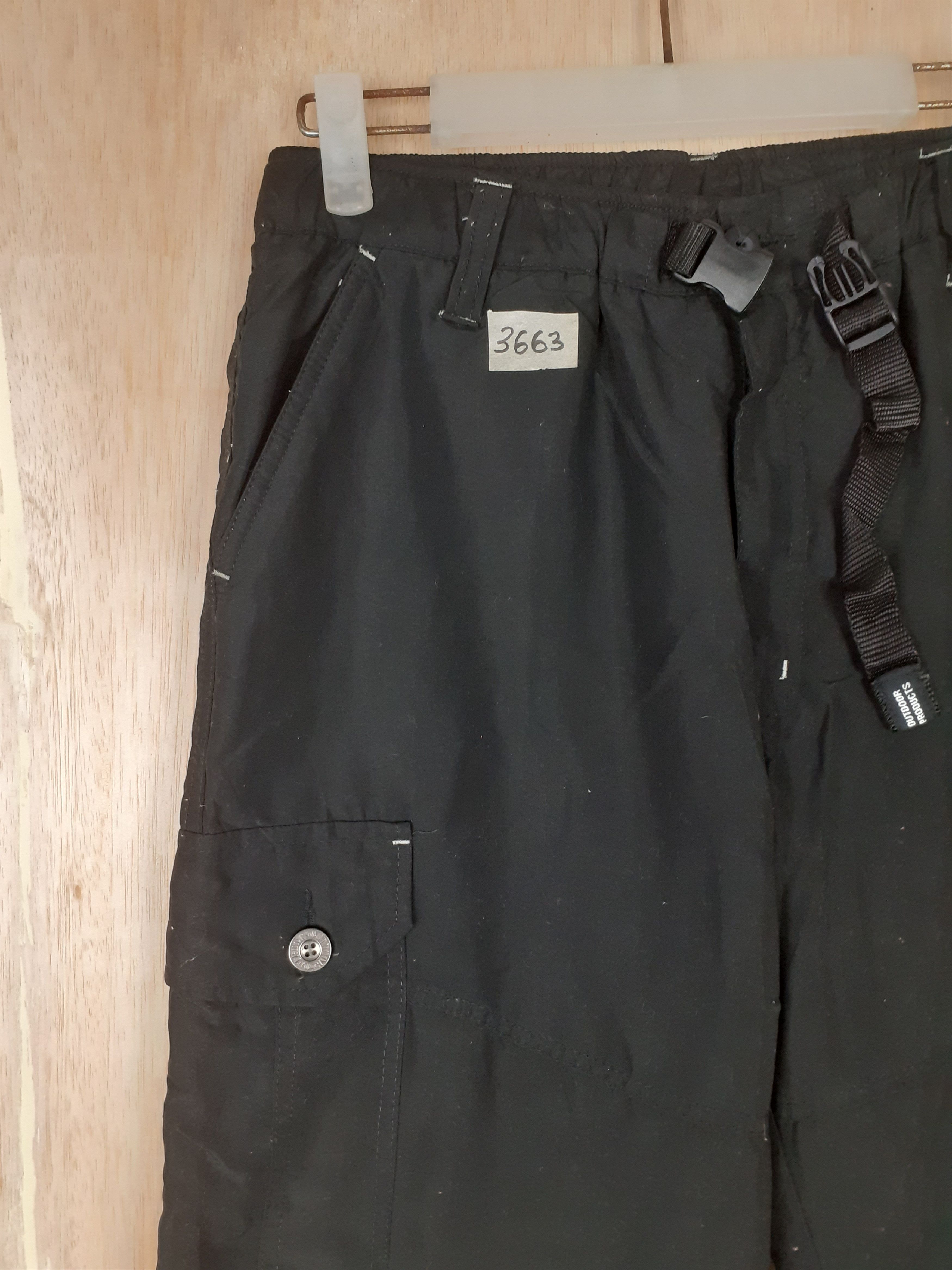 Japanese Brand Outdoor track multipocket hiking cargo black pants #3663 Size US 33 - 6 Thumbnail