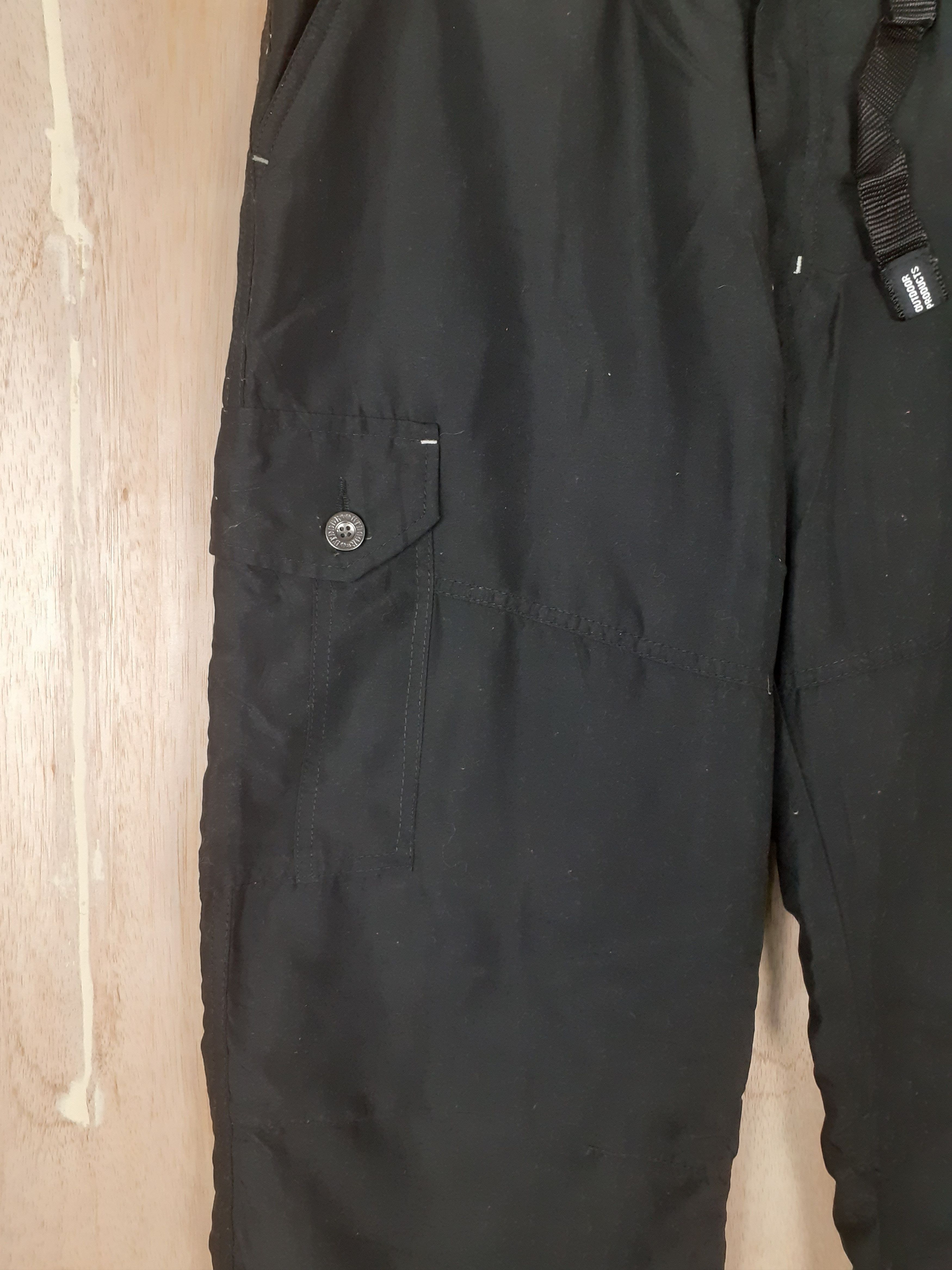 Japanese Brand Outdoor track multipocket hiking cargo black pants #3663 Size US 33 - 7 Thumbnail