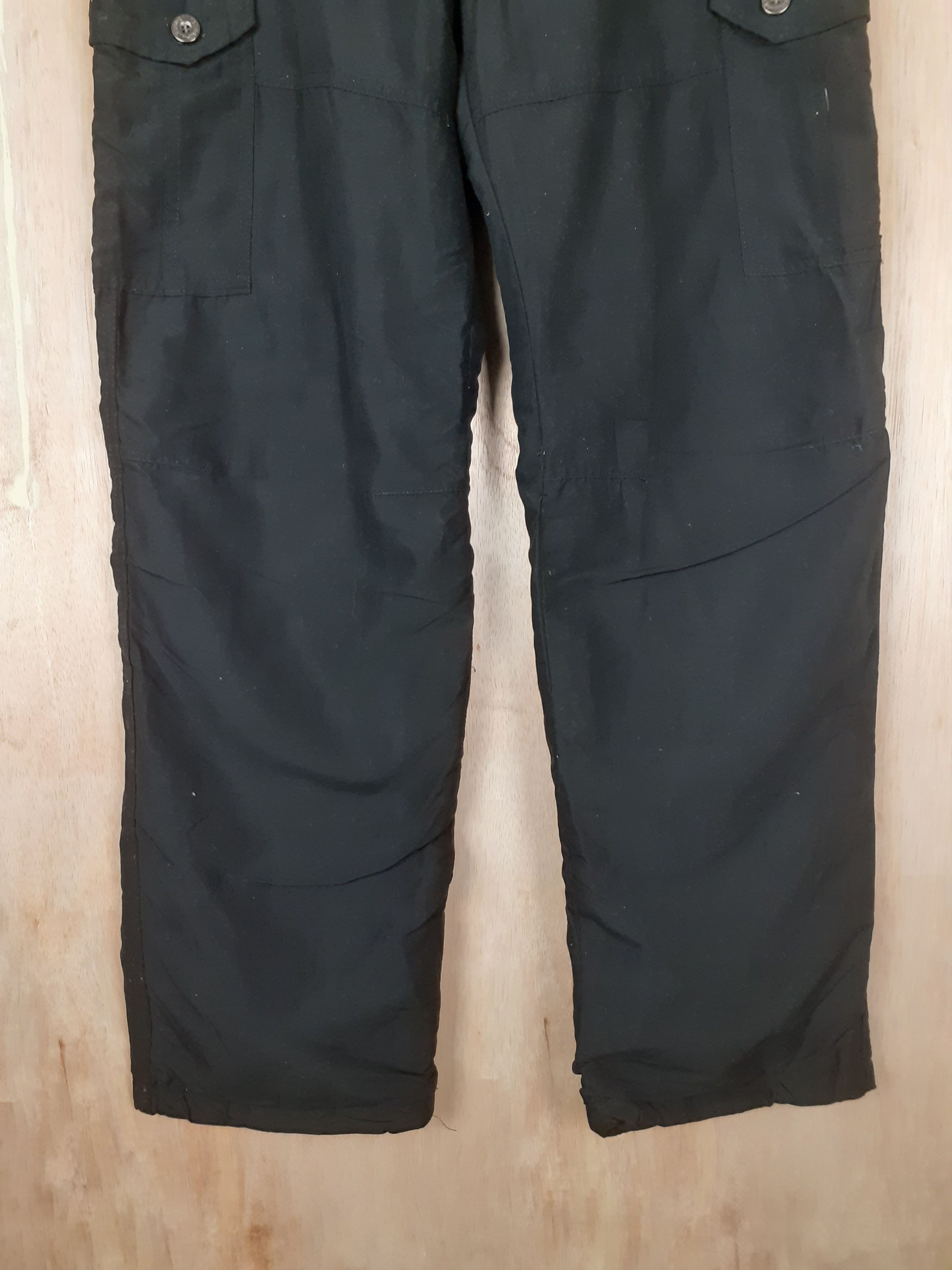 Japanese Brand Outdoor track multipocket hiking cargo black pants #3663 Size US 33 - 3 Thumbnail