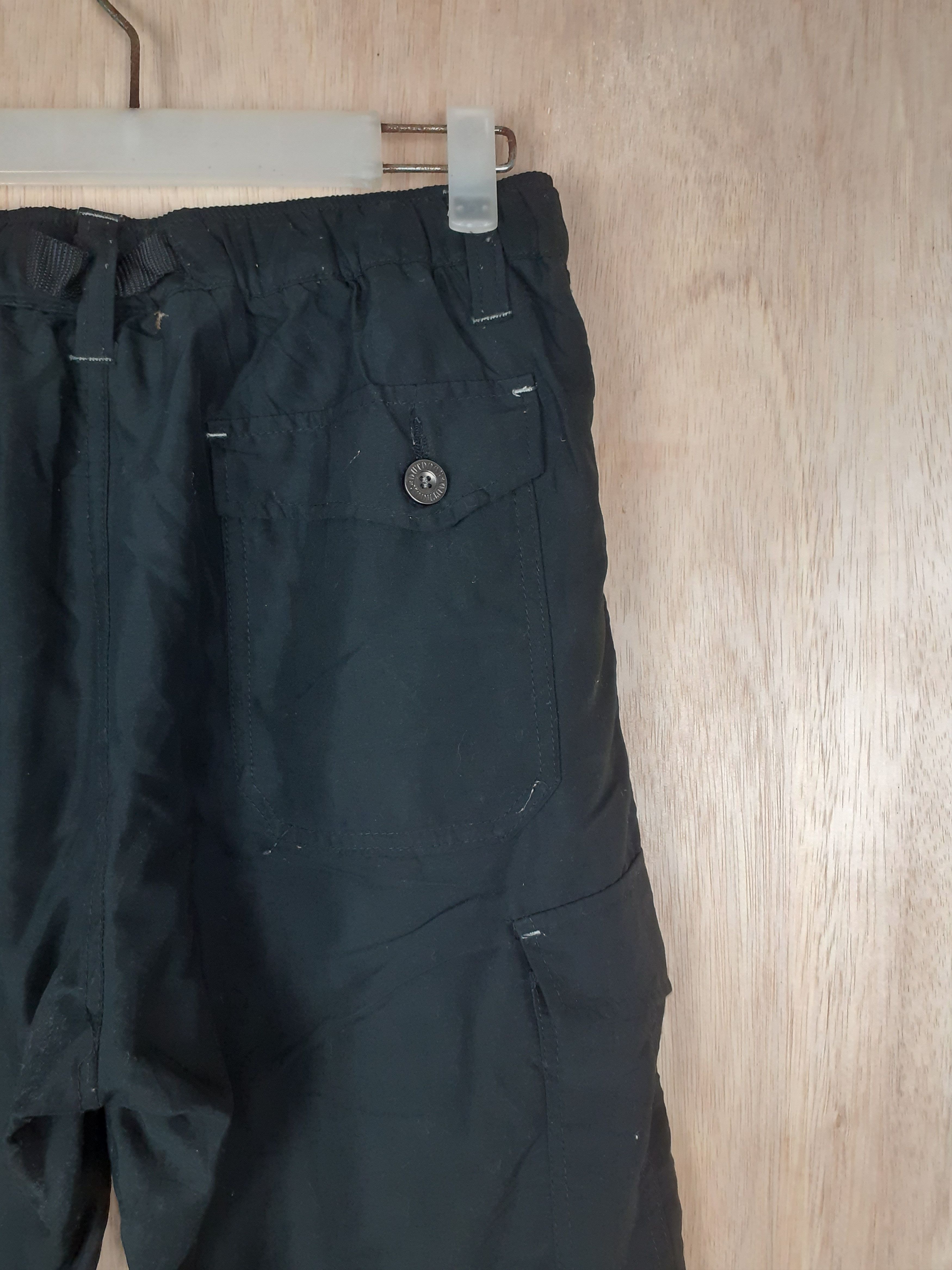 Japanese Brand Outdoor track multipocket hiking cargo black pants #3663 Size US 33 - 17 Thumbnail