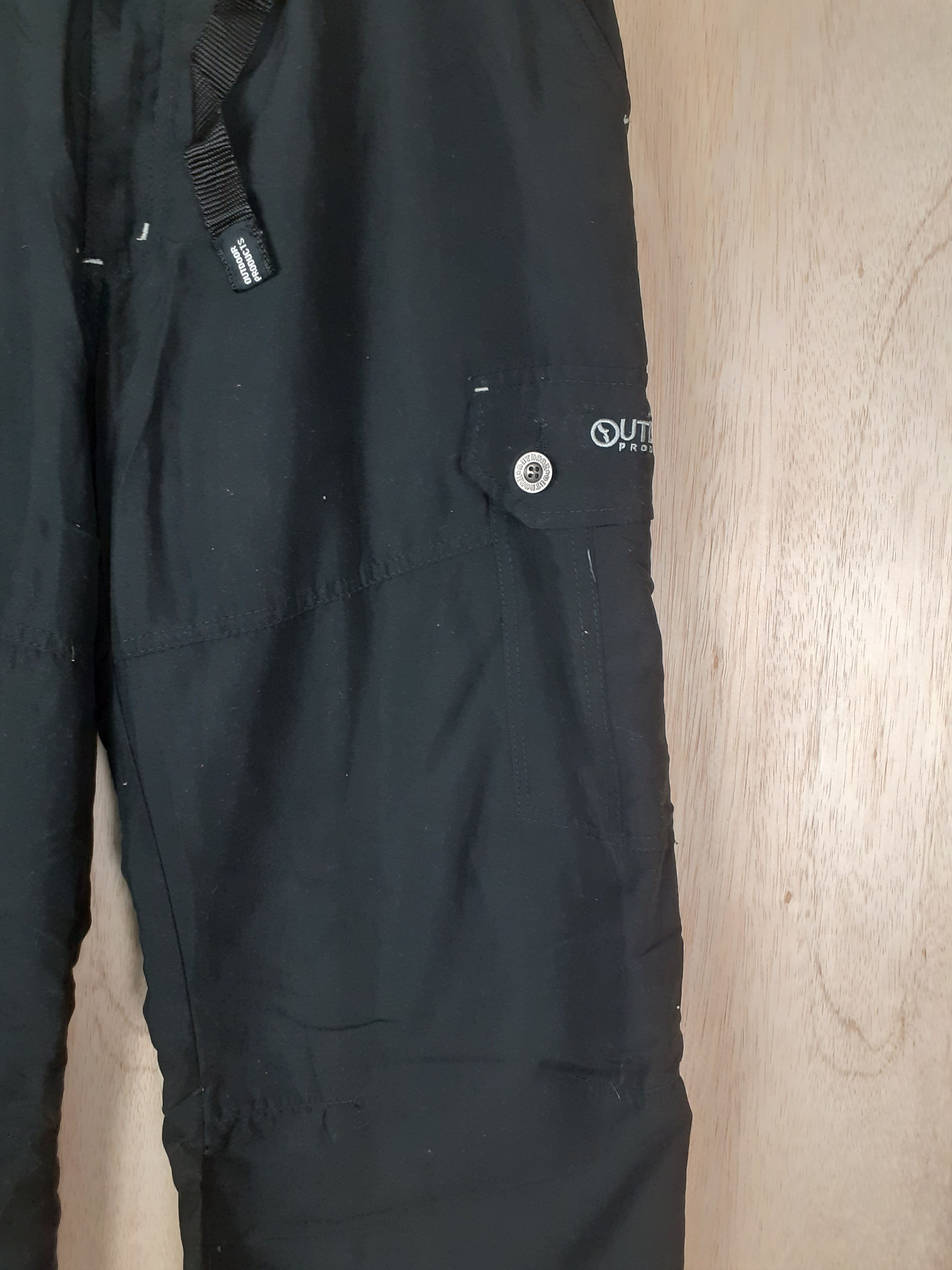 Japanese Brand Outdoor track multipocket hiking cargo black pants #3663 Size US 33 - 8 Thumbnail
