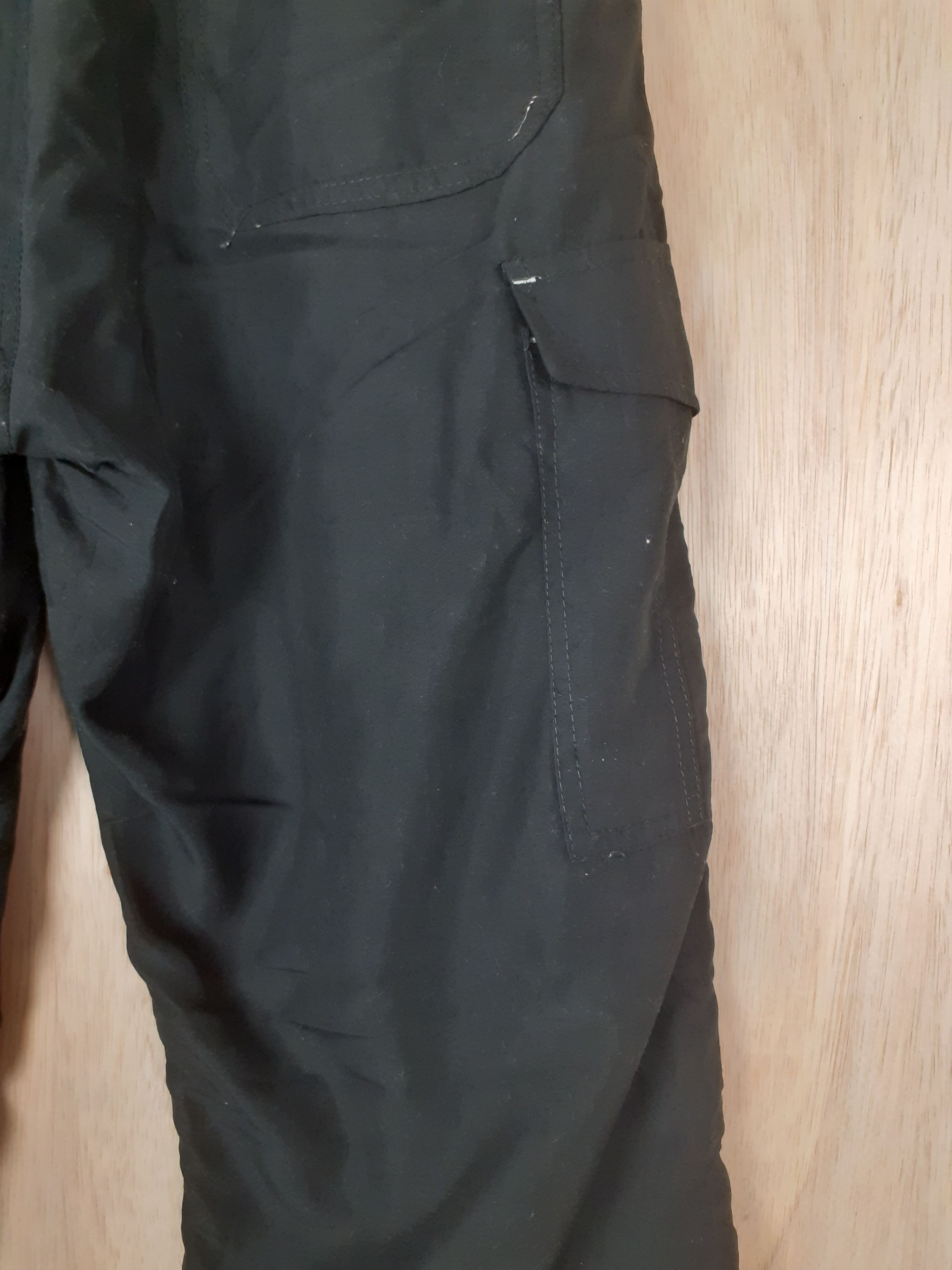 Japanese Brand Outdoor track multipocket hiking cargo black pants #3663 Size US 33 - 19 Thumbnail