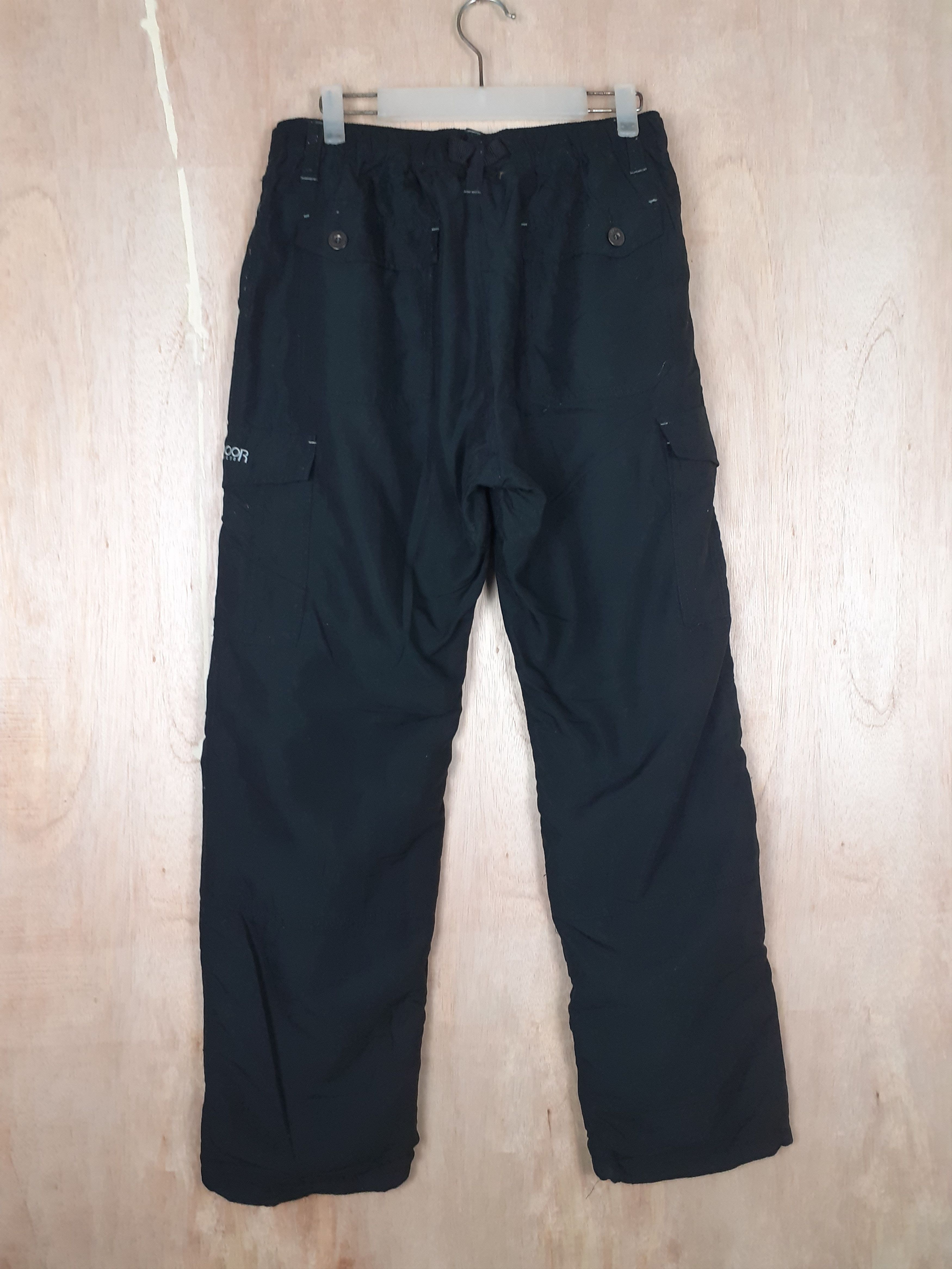 Japanese Brand Outdoor track multipocket hiking cargo black pants #3663 Size US 33 - 13 Thumbnail