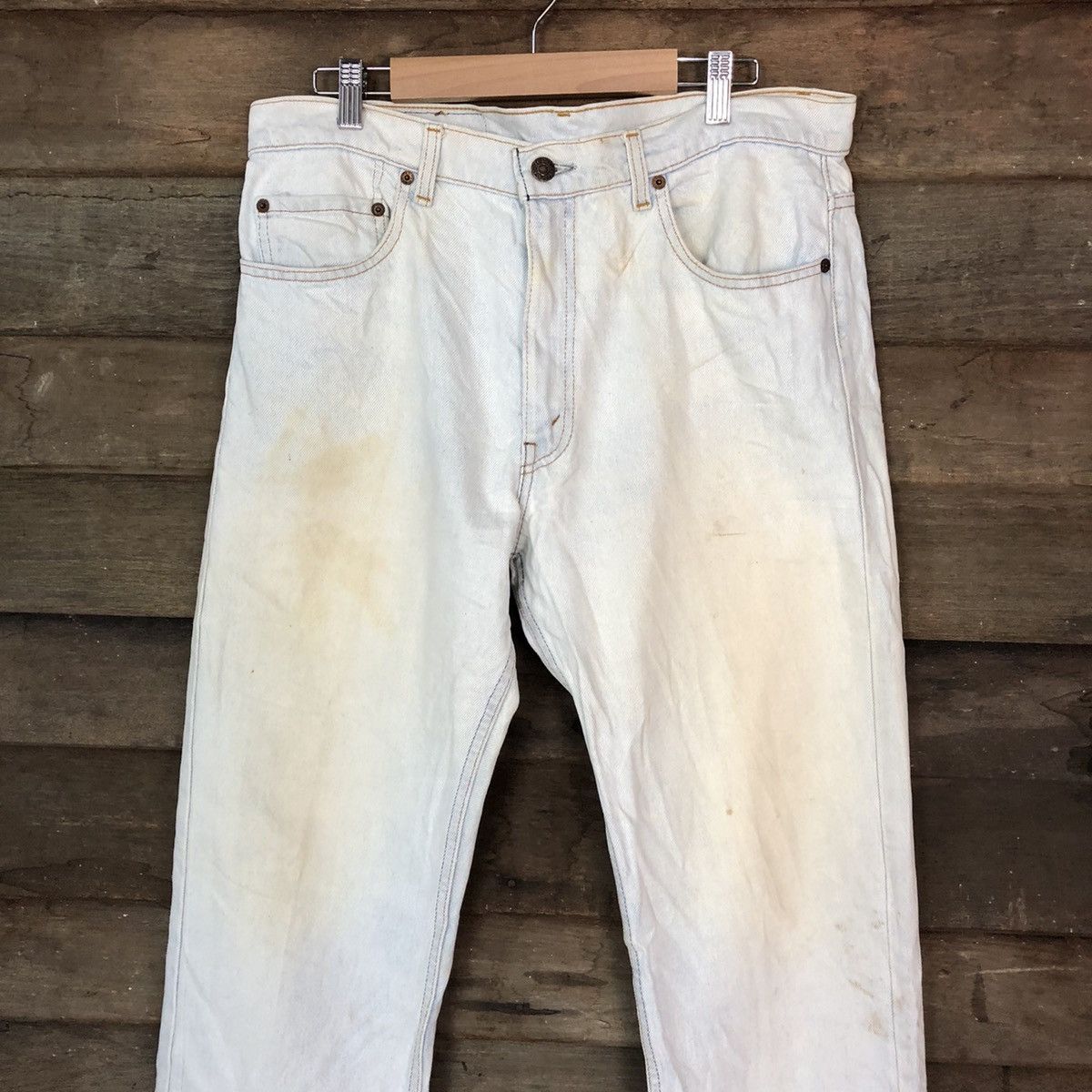 Levi's Levis vintage faded Distressed Denim #H450 Size US 33 - 2 Thumbnail