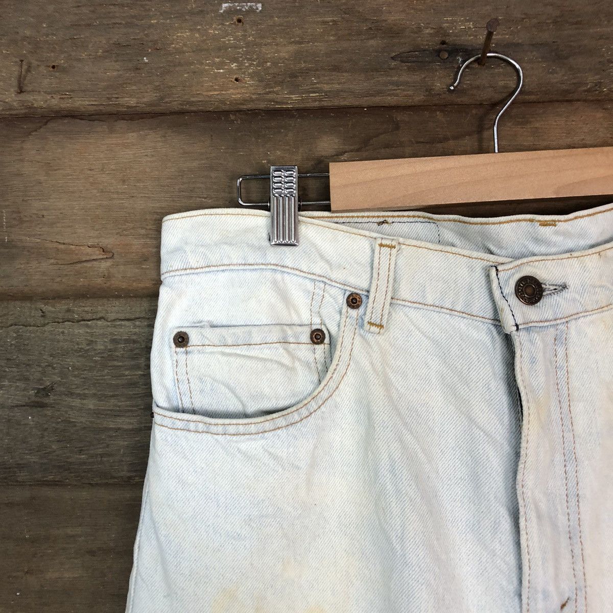 Levi's Levis vintage faded Distressed Denim #H450 Size US 33 - 4 Thumbnail