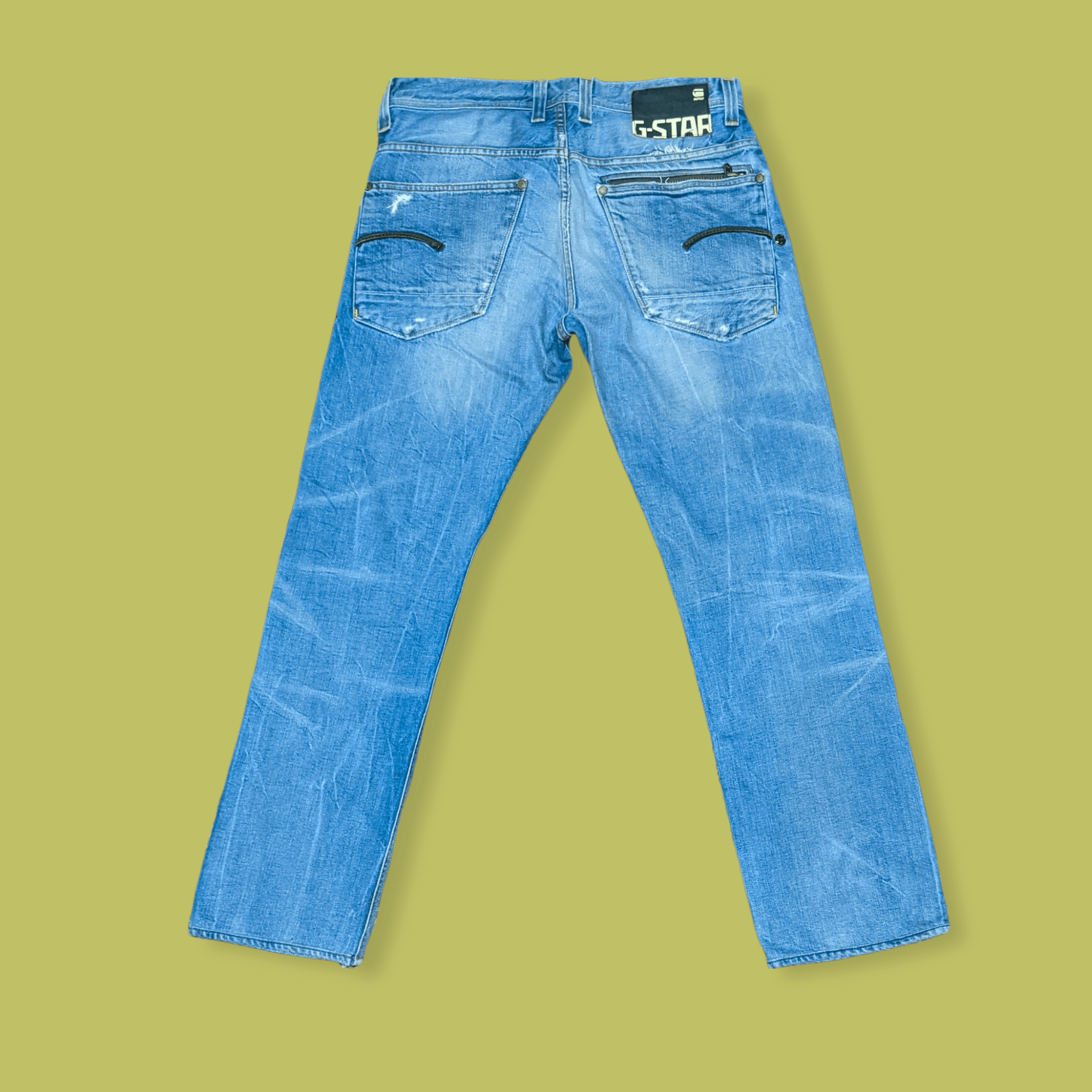 G-Star × Japanese Brand × Vintage Vintage G Star Raw 3301 Distressed Style Jeans Pants Size US 31 - 1 Thumbnail