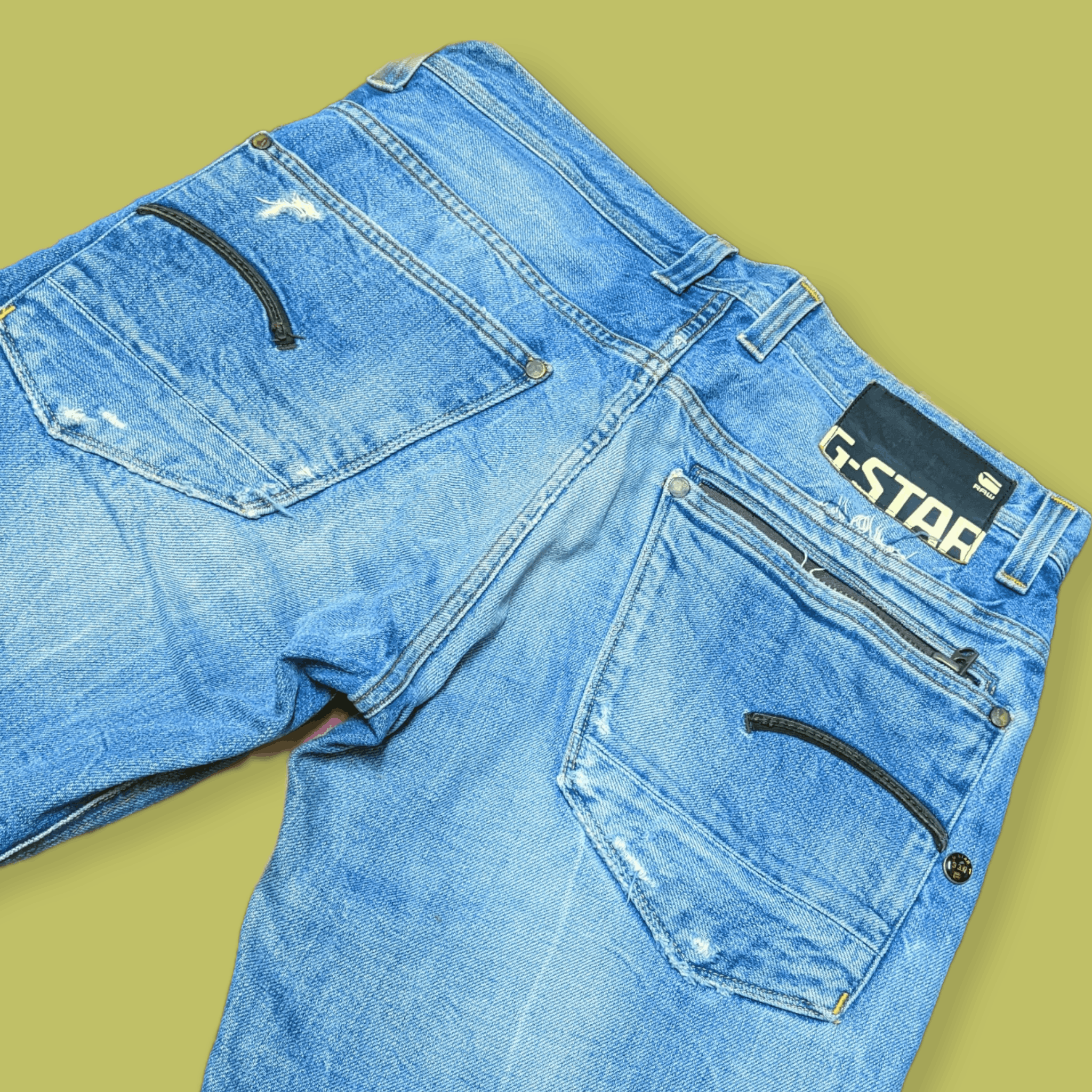 G-Star × Japanese Brand × Vintage Vintage G Star Raw 3301 Distressed Style Jeans Pants Size US 31 - 3 Thumbnail