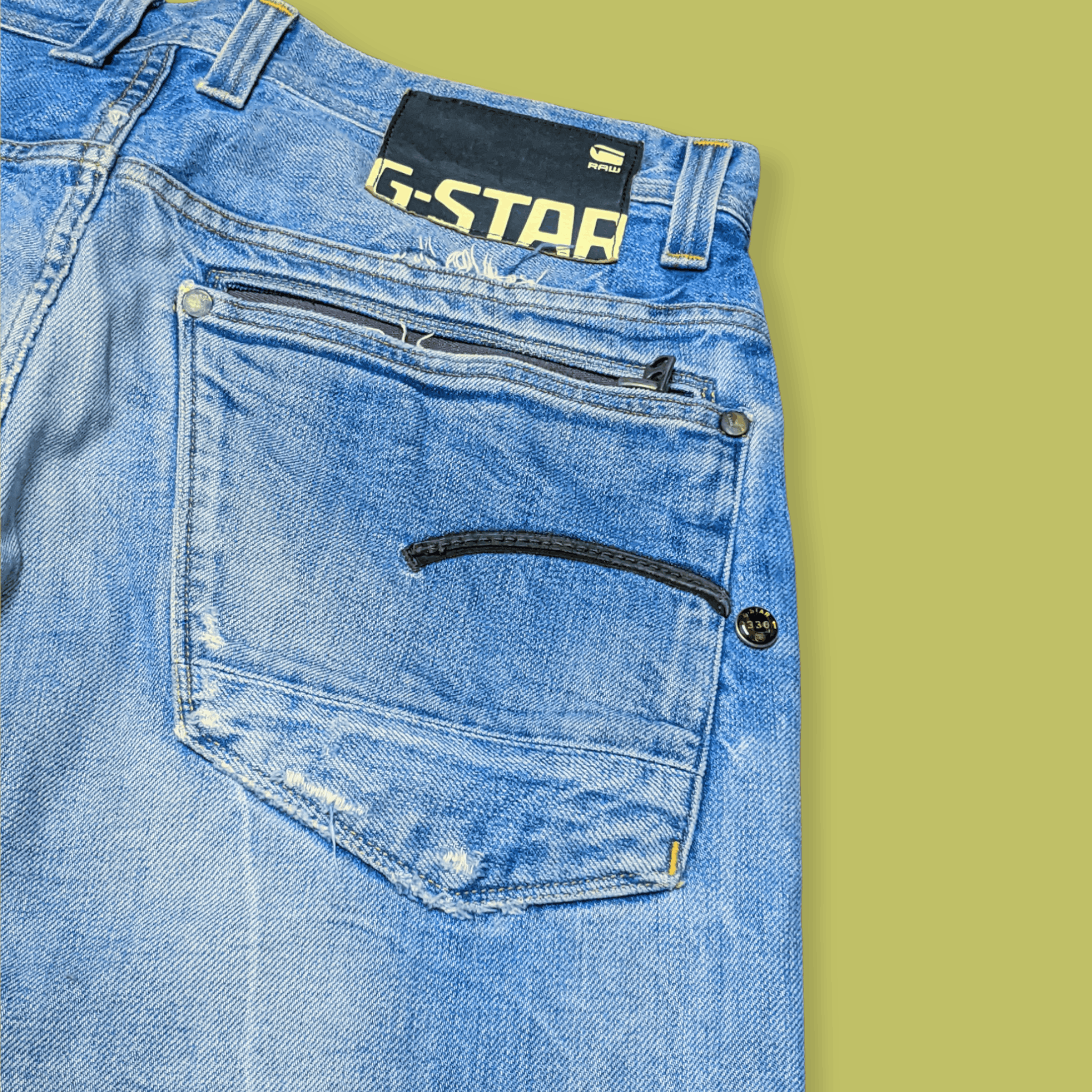 G-Star × Japanese Brand × Vintage Vintage G Star Raw 3301 Distressed Style Jeans Pants Size US 31 - 4 Thumbnail