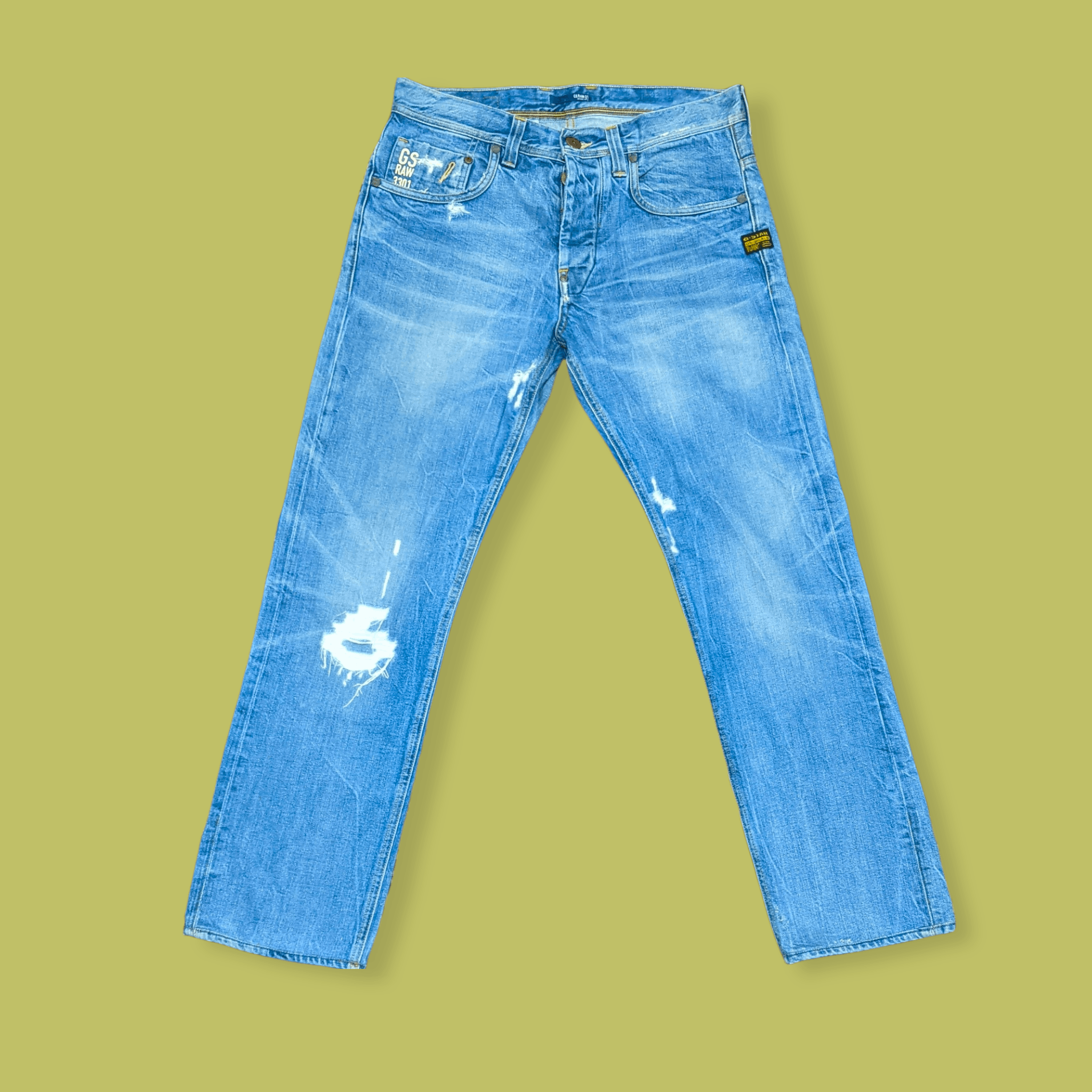 G-Star × Japanese Brand × Vintage Vintage G Star Raw 3301 Distressed Style Jeans Pants Size US 31 - 2 Thumbnail