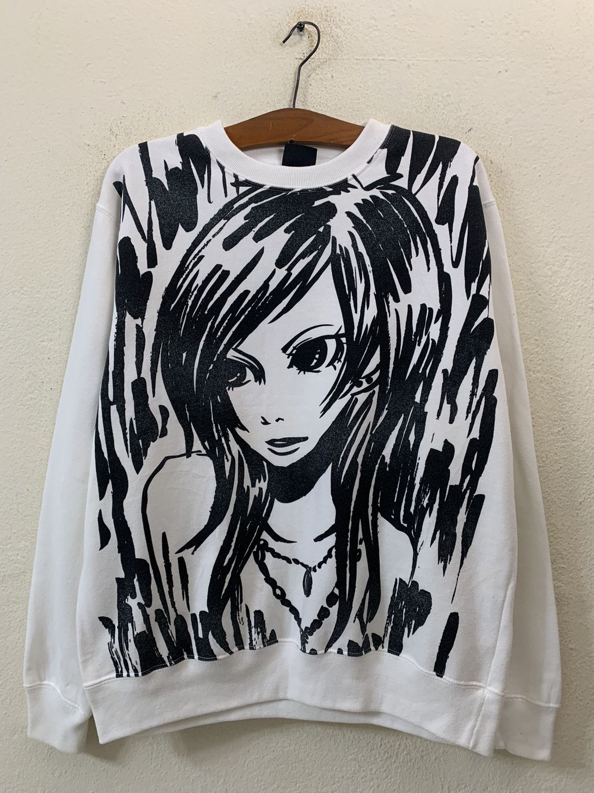 image of Strange Heaven Nice Design Sweatshirt in White, Men's (Size Medium)