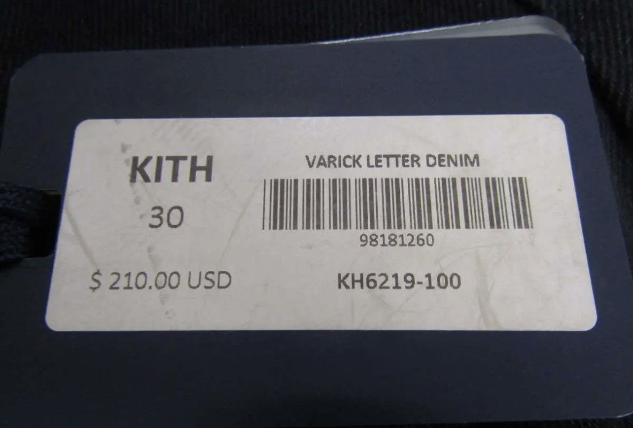 Kith Men's US 30 Varick Letter Jeans Black