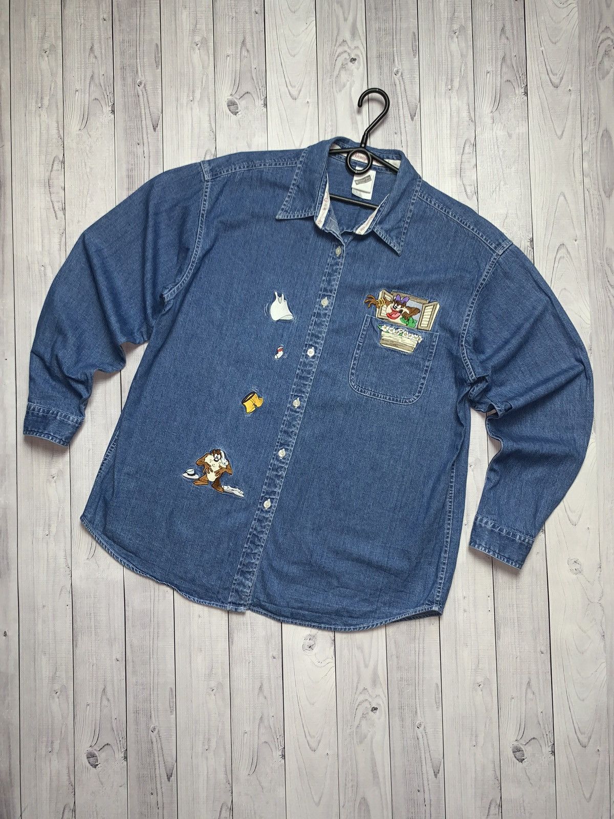 Cartoon Network × Vintage Vintage denim shirt Looney Tunes size L Size US L / EU 52-54 / 3 - 1 Thumbnail