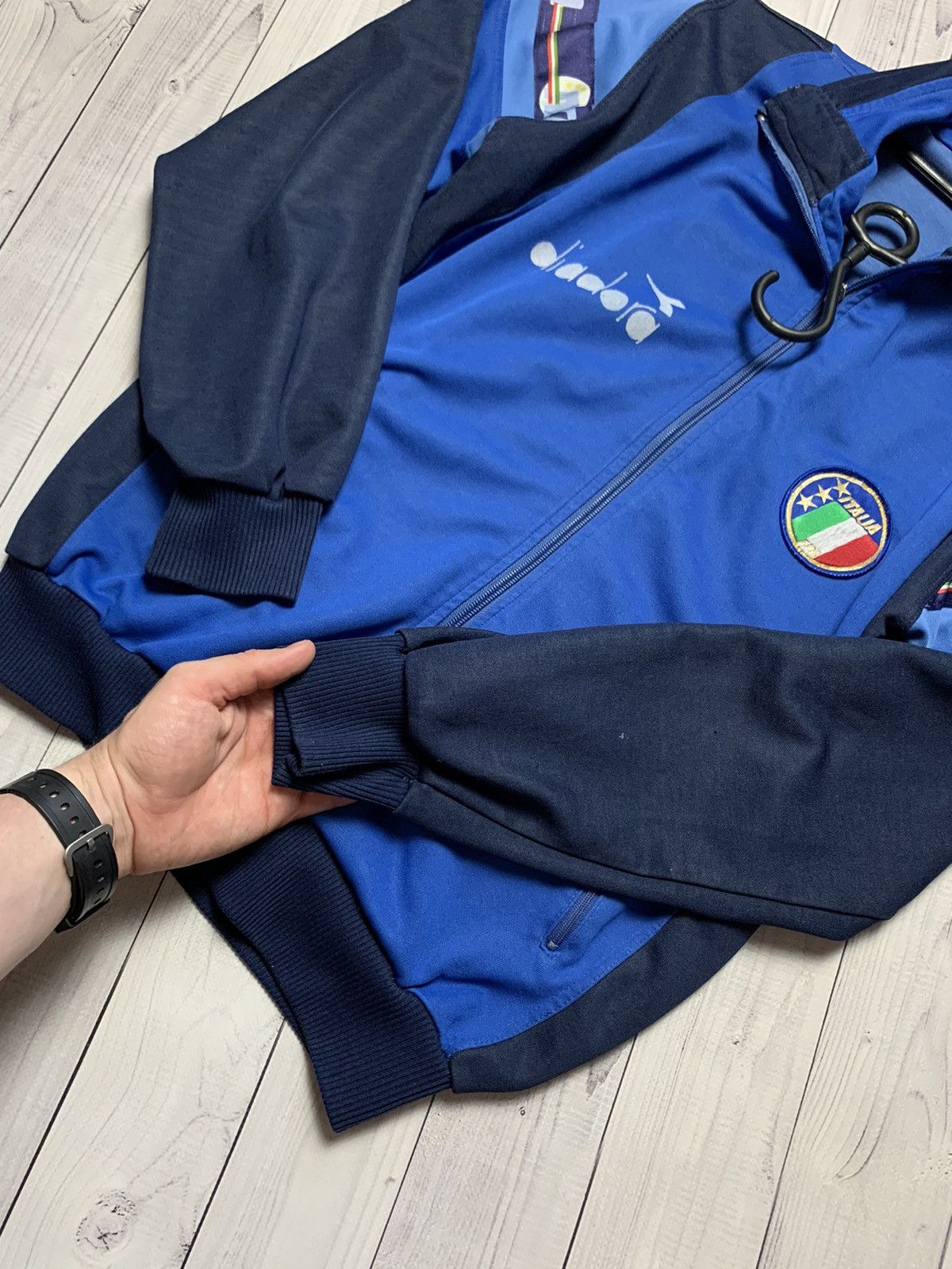 Diadora Vintage Italy soccer track jacket size S/M Azzurri Diadora Size US M / EU 48-50 / 2 - 6 Thumbnail