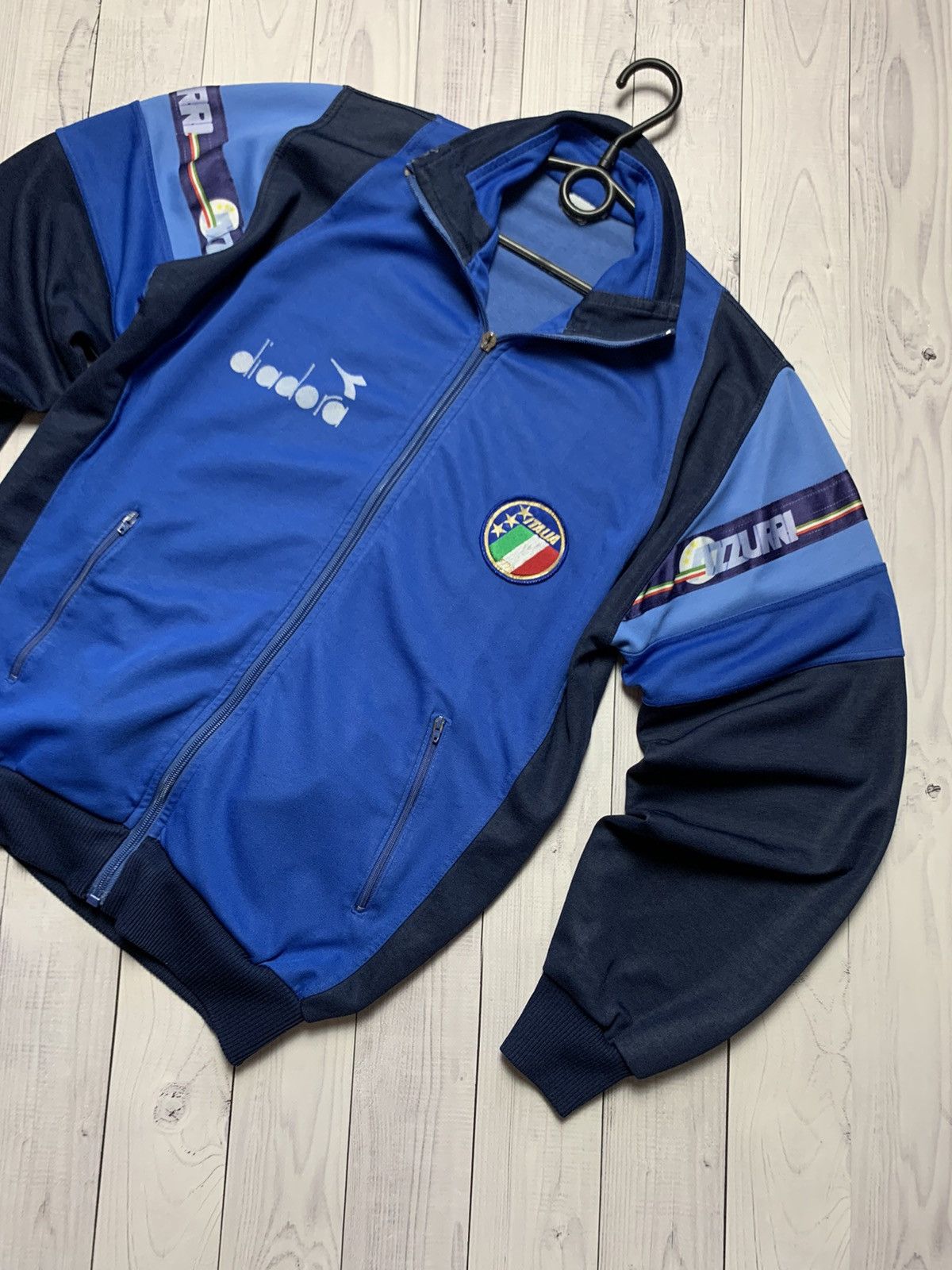 Diadora Vintage Italy soccer track jacket size S/M Azzurri Diadora Size US M / EU 48-50 / 2 - 2 Thumbnail
