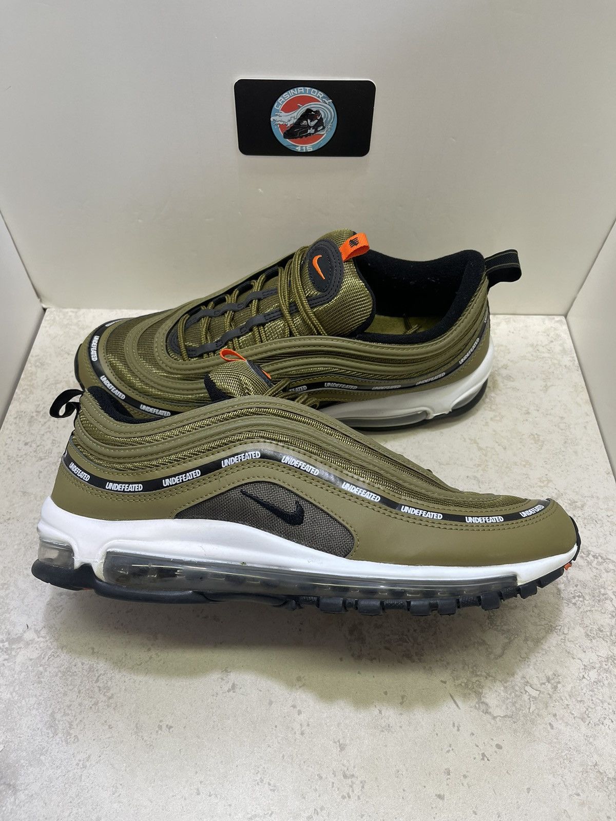 Nike × Undefeated Nike Air Max 97 Undefeated Black Militia Green 2020 Size 11 Size US 11 / EU 44 - 4 Thumbnail