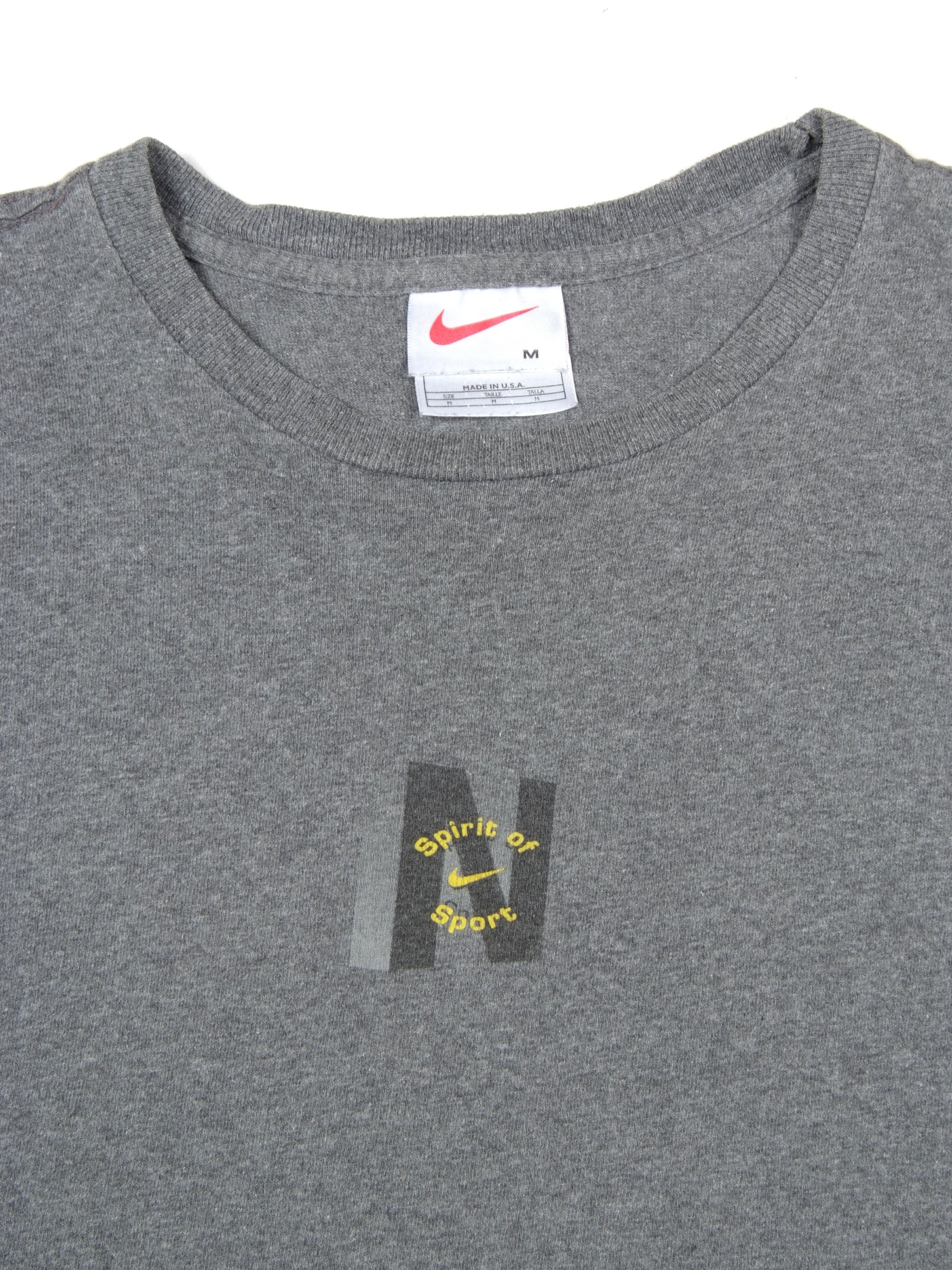 Nike × Vintage RaRe Vintage 90s Nike Spirit Of Sport USA Made T-shirt Size US M / EU 48-50 / 2 - 3 Thumbnail