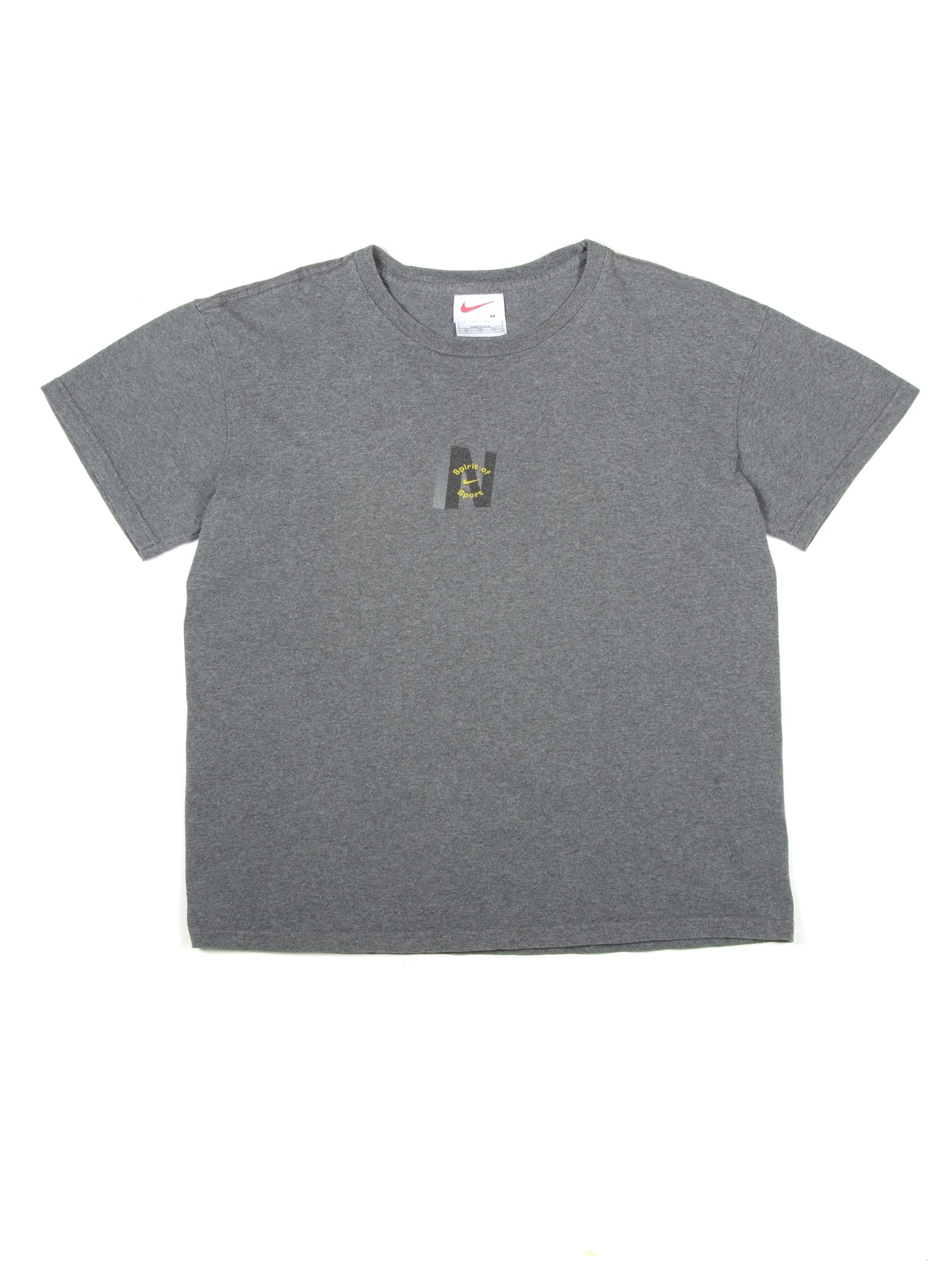 Nike × Vintage RaRe Vintage 90s Nike Spirit Of Sport USA Made T-shirt Size US M / EU 48-50 / 2 - 1 Thumbnail