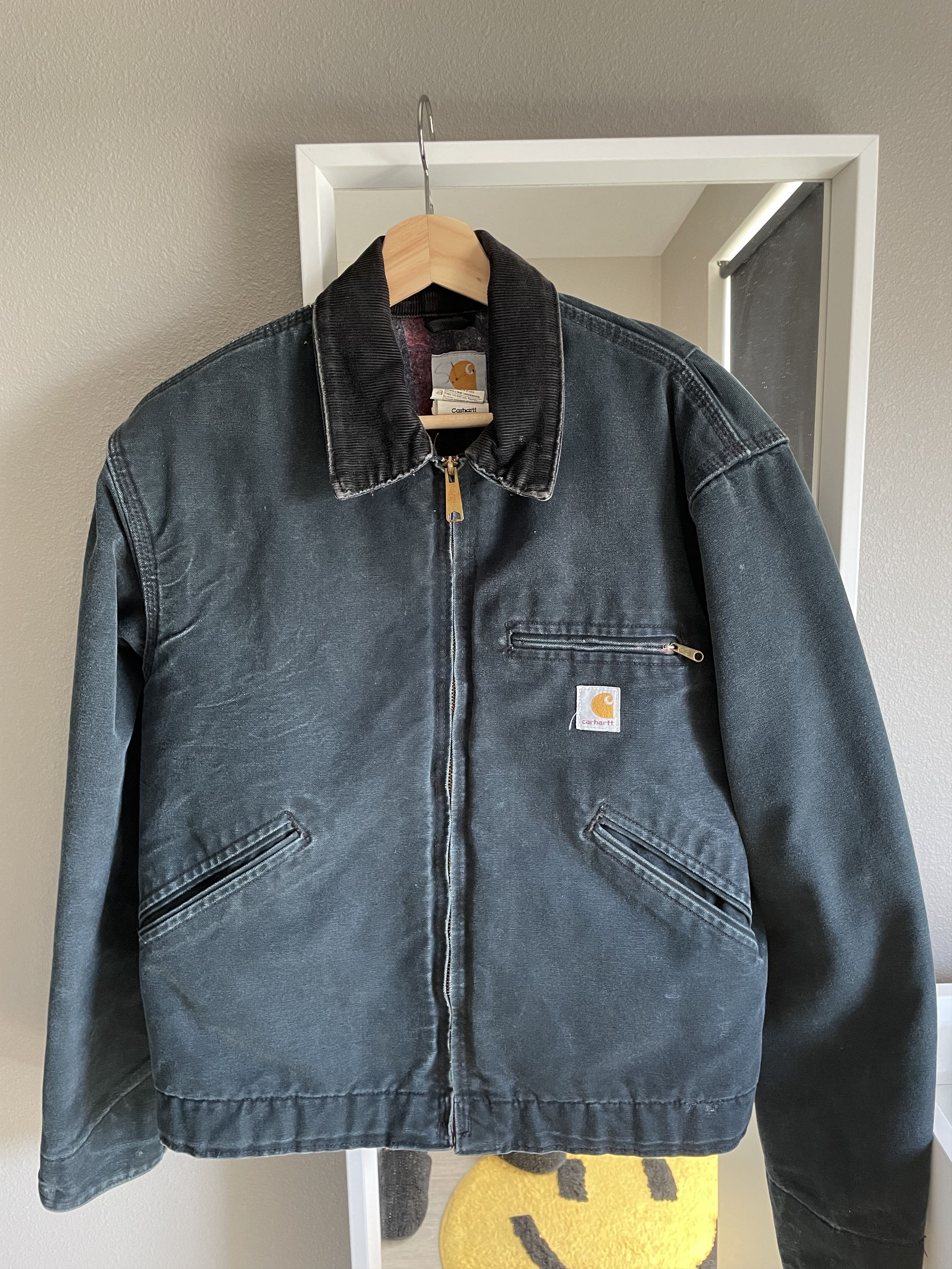 Vintage Vintage Carhartt Detroit Jacket Sunfade Black | Grailed