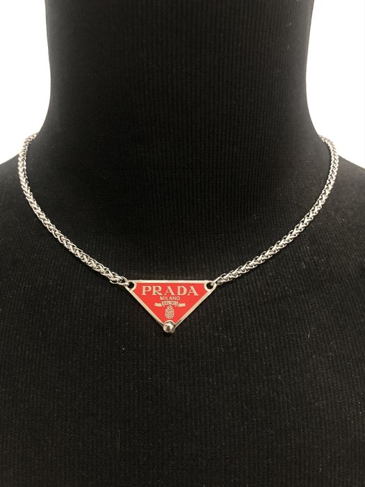 Custom 💥Prada Red Pendant Made into Necklace Chain Size ONE SIZE - 6 Preview