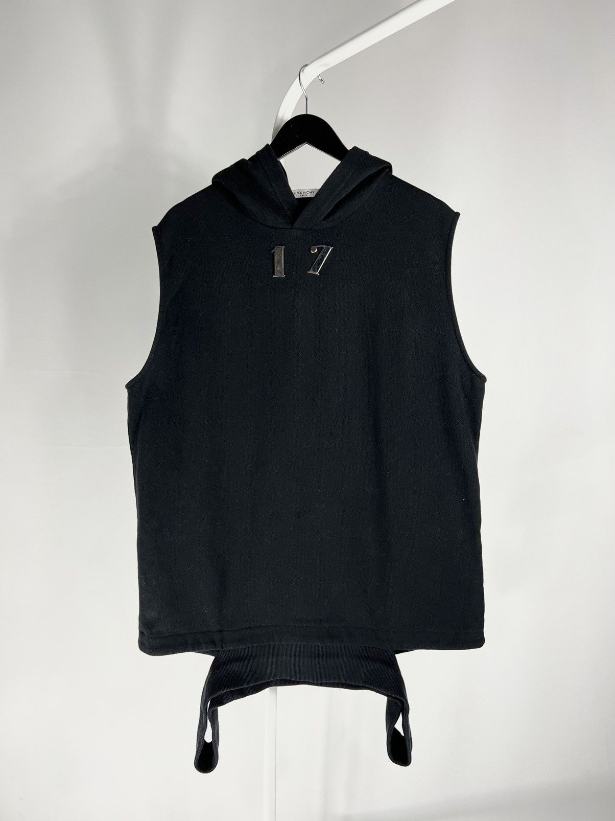 Givenchy Givenchy 17 logo black vest sleeveless hoodie Size US L / EU 52-54 / 3 - 1 Thumbnail