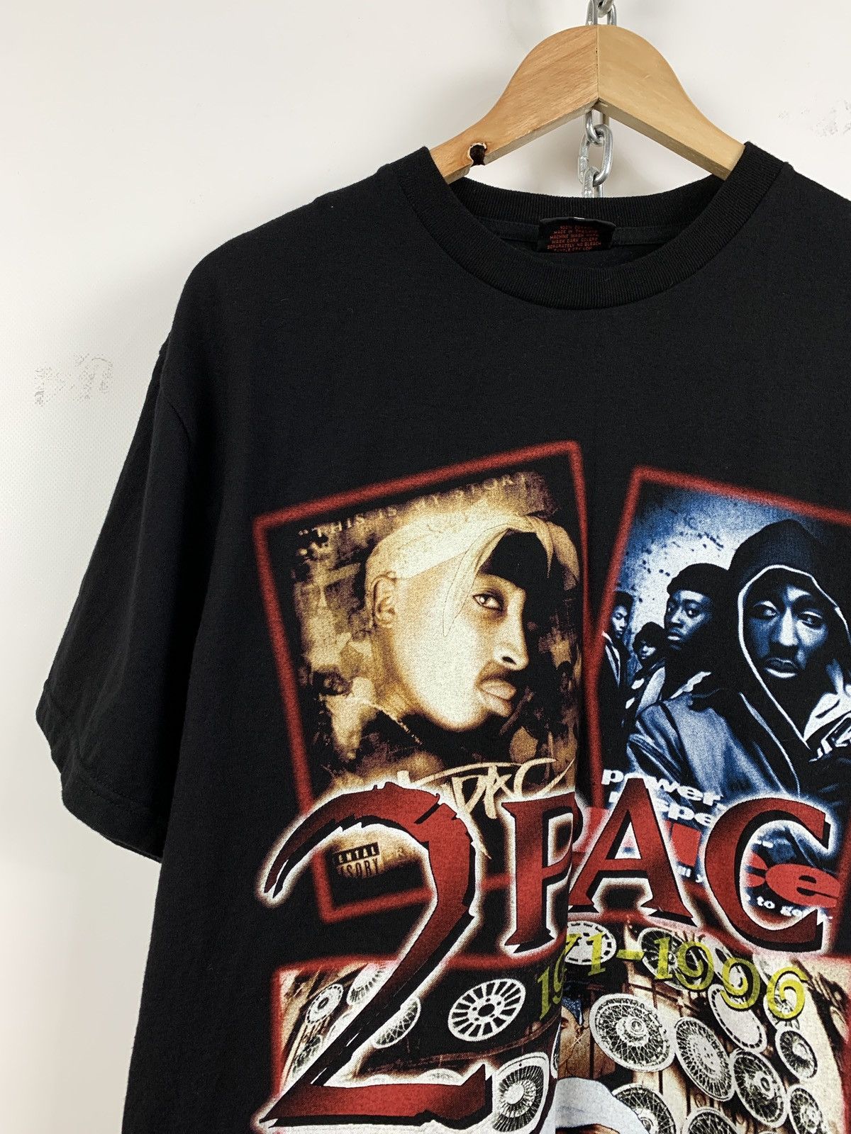 Band Tees Vintage Tupac 2Pac Double Sided Black T-Shirt Size US M / EU 48-50 / 2 - 3 Thumbnail