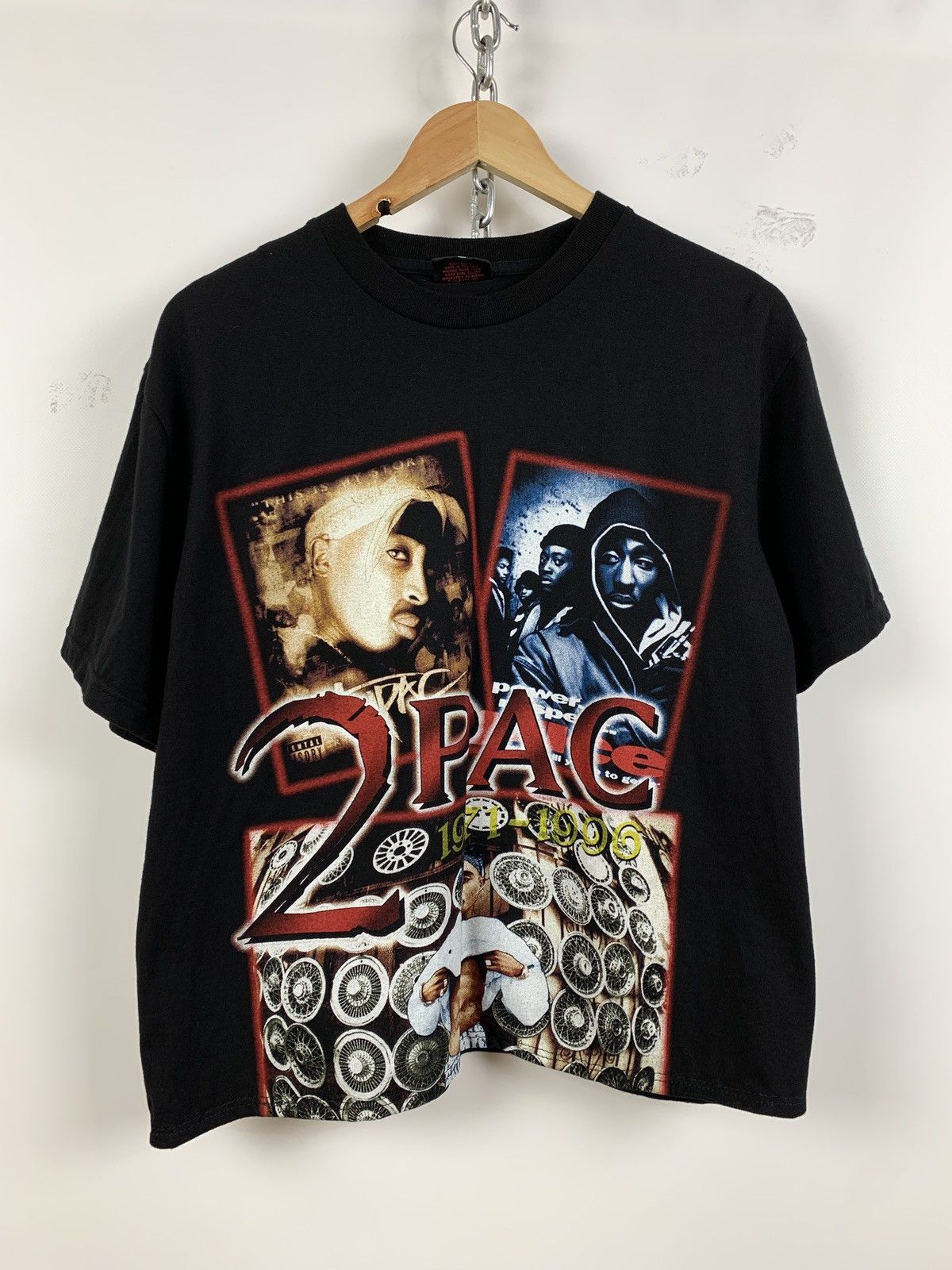 Band Tees Vintage Tupac 2Pac Double Sided Black T-Shirt Size US M / EU 48-50 / 2 - 1 Thumbnail