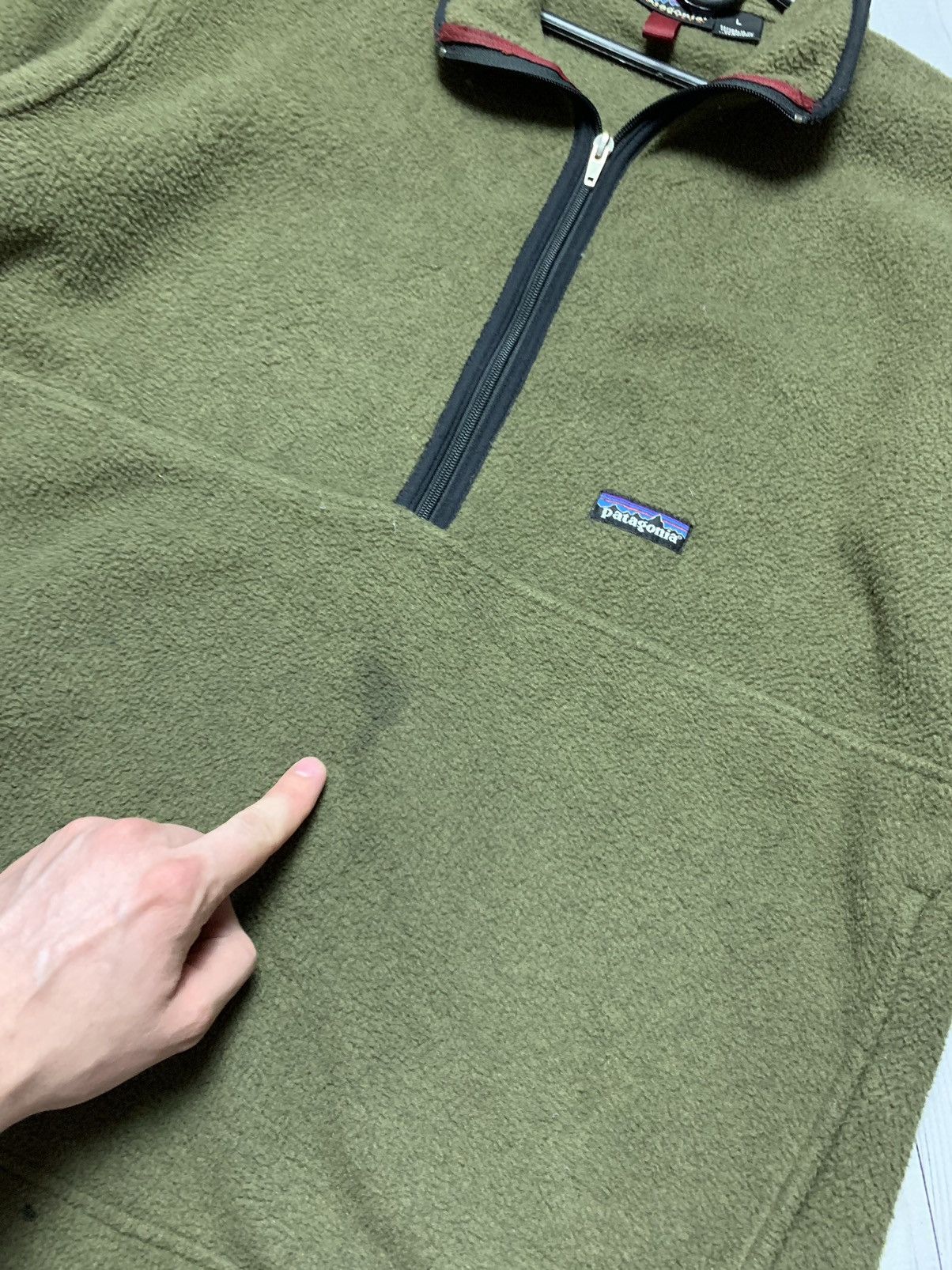 Patagonia × Vintage Vintage Patagonia Synchilla size L khaki Size US L / EU 52-54 / 3 - 4 Thumbnail