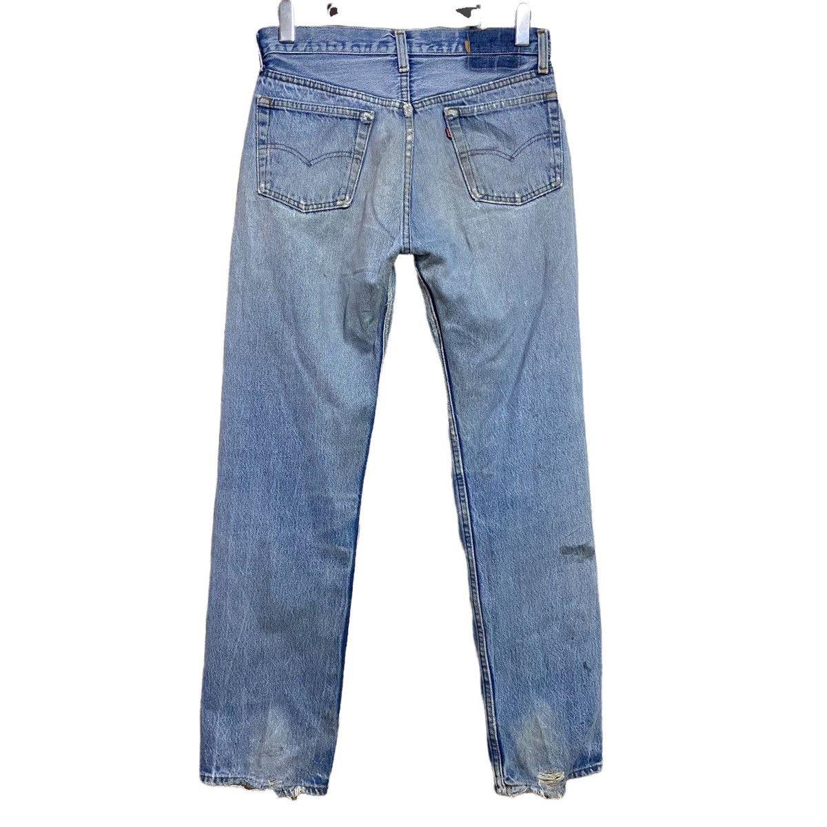 Levi's Vintage Levis 501 Thrashed Jeans Size US 29 - 2 Thumbnail
