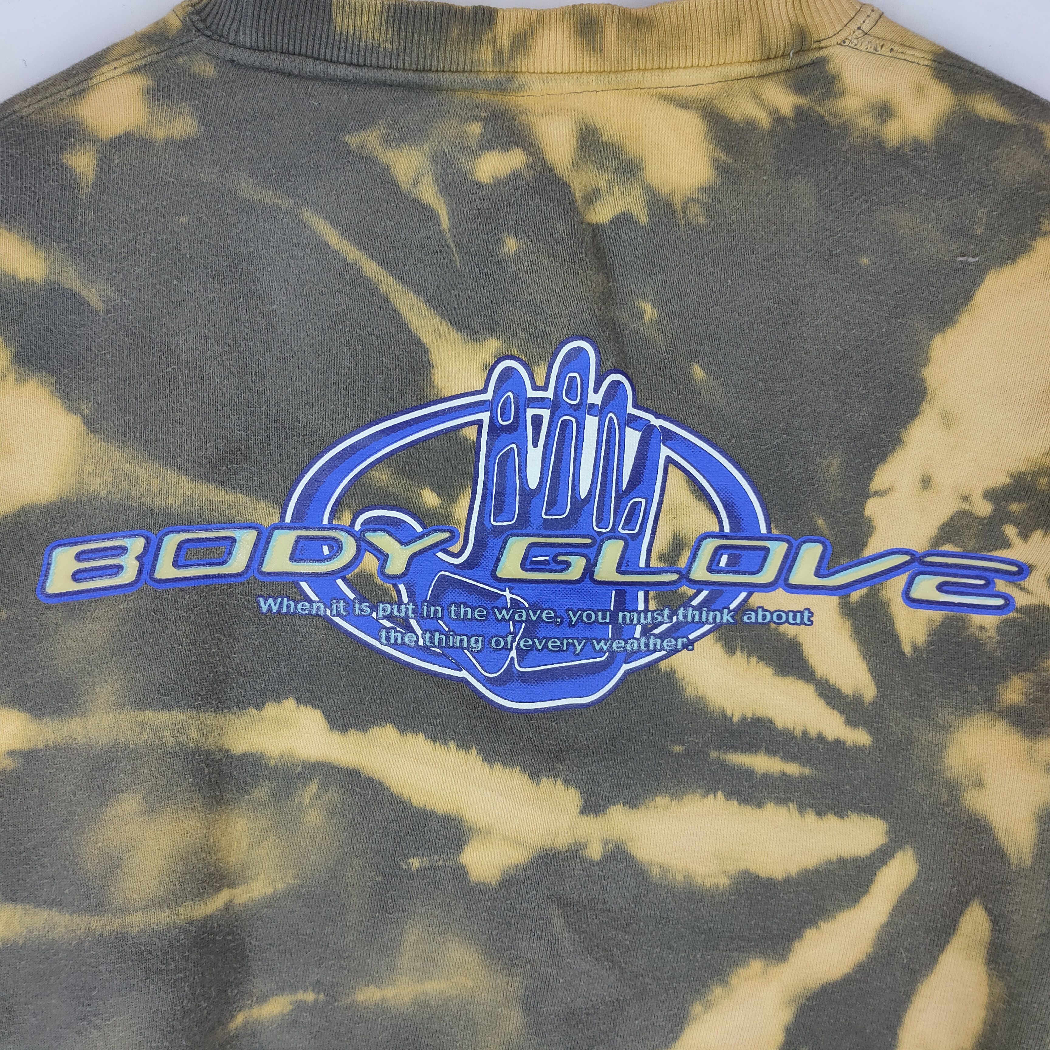 Body Glove BODY GLOVE Big Back Logo Custom Bleach Wash Sweatshirt Size US XL / EU 56 / 4 - 6 Thumbnail