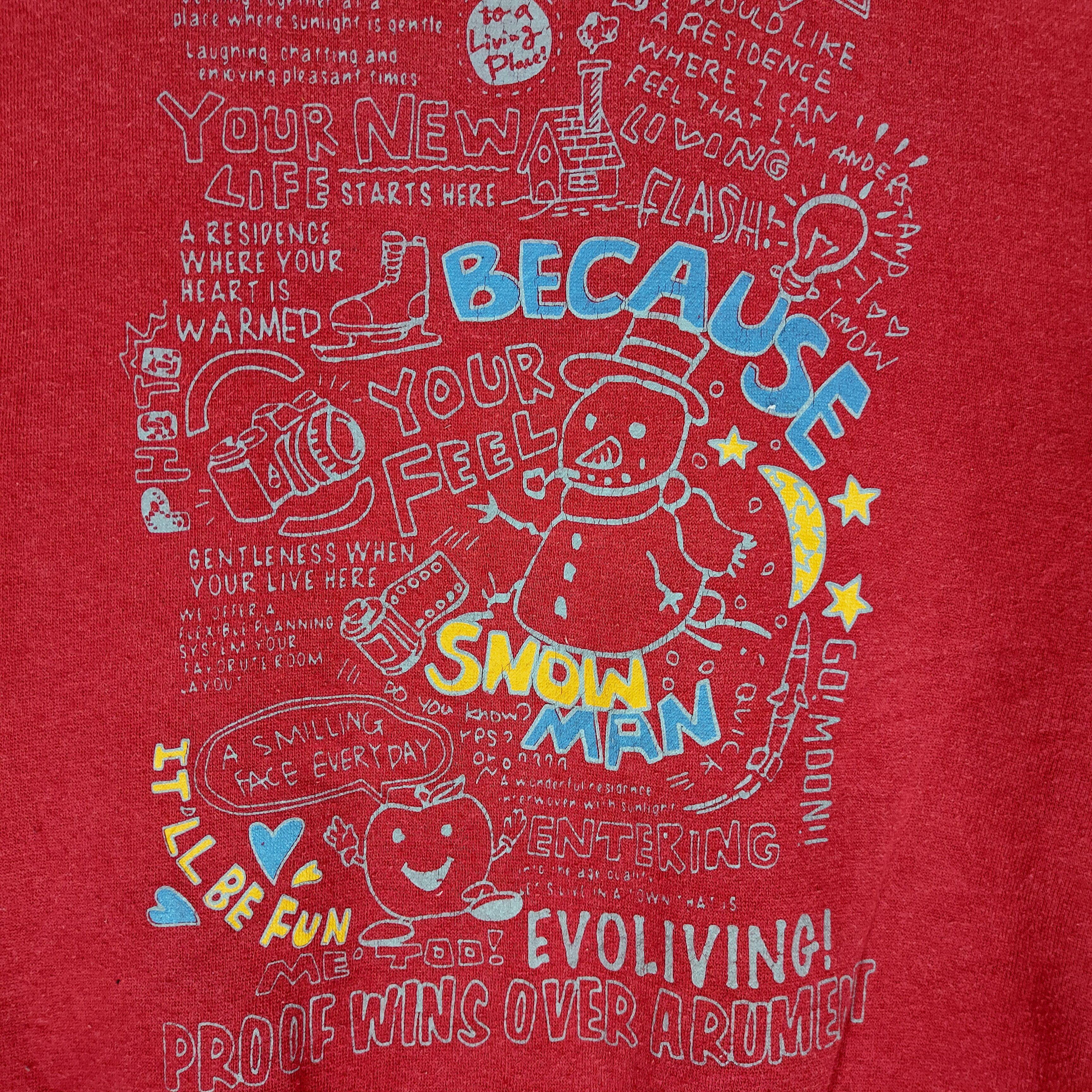 Cartoon Network SNOWMAN DOODLE Printed Cartoon L Size Rare Sweatshirt Size US L / EU 52-54 / 3 - 2 Thumbnail