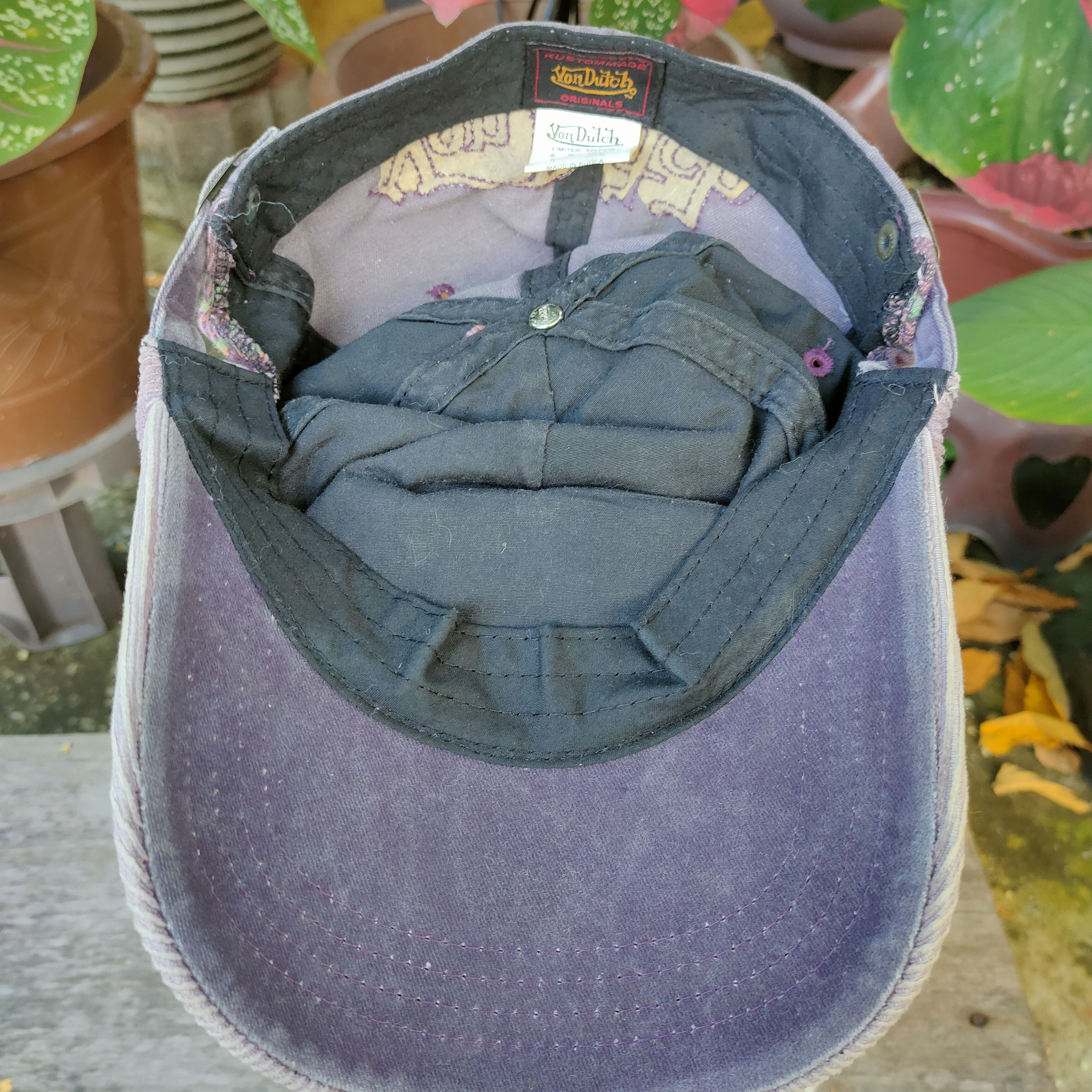 Vintage Vintage VON DUTCH Half CORDUROY Double Adjustable Cap Size ONE SIZE - 6 Thumbnail