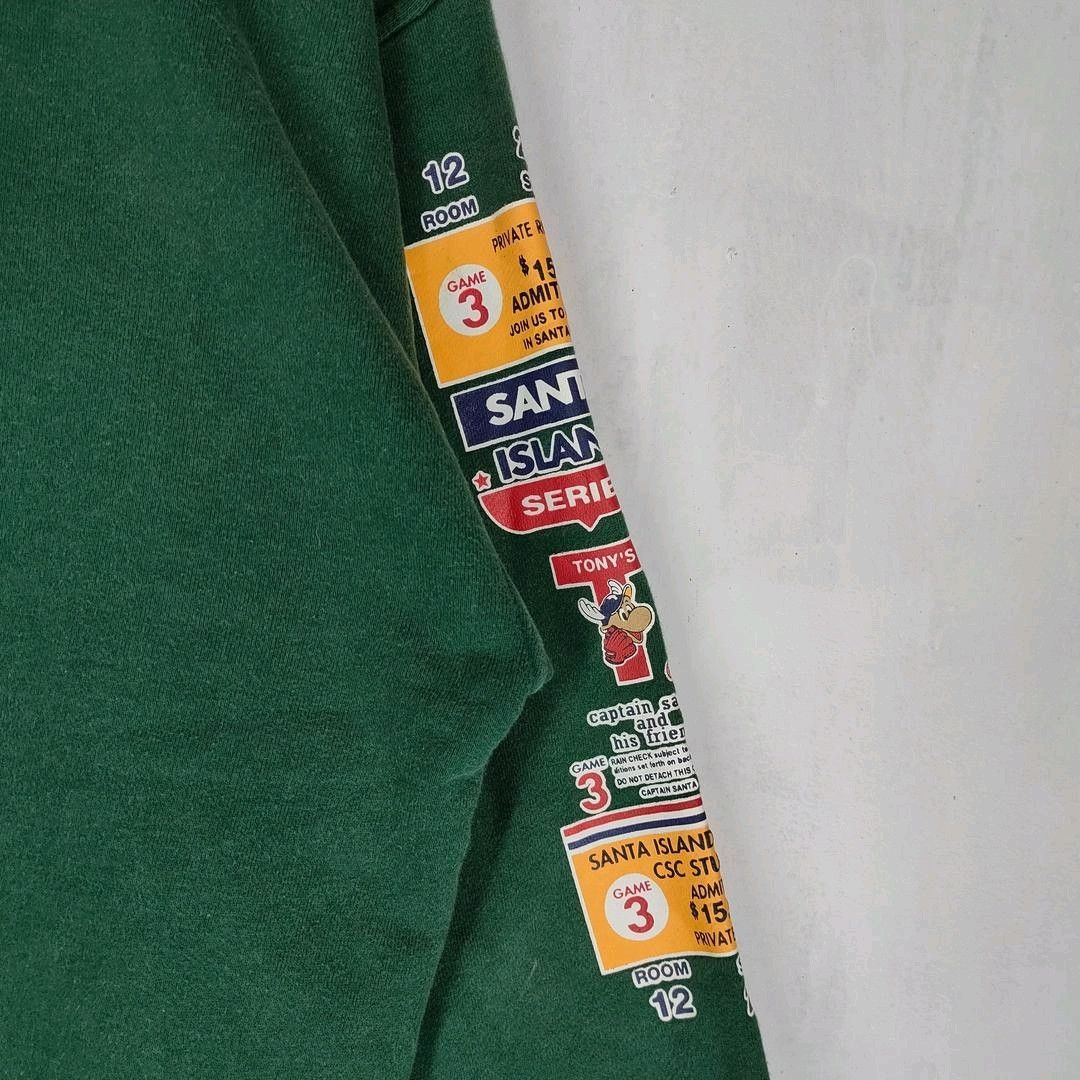 Vintage CAPTAIN SANTA Sport Club Big Printed on Sleeve Sweatshirt Size US L / EU 52-54 / 3 - 7 Thumbnail