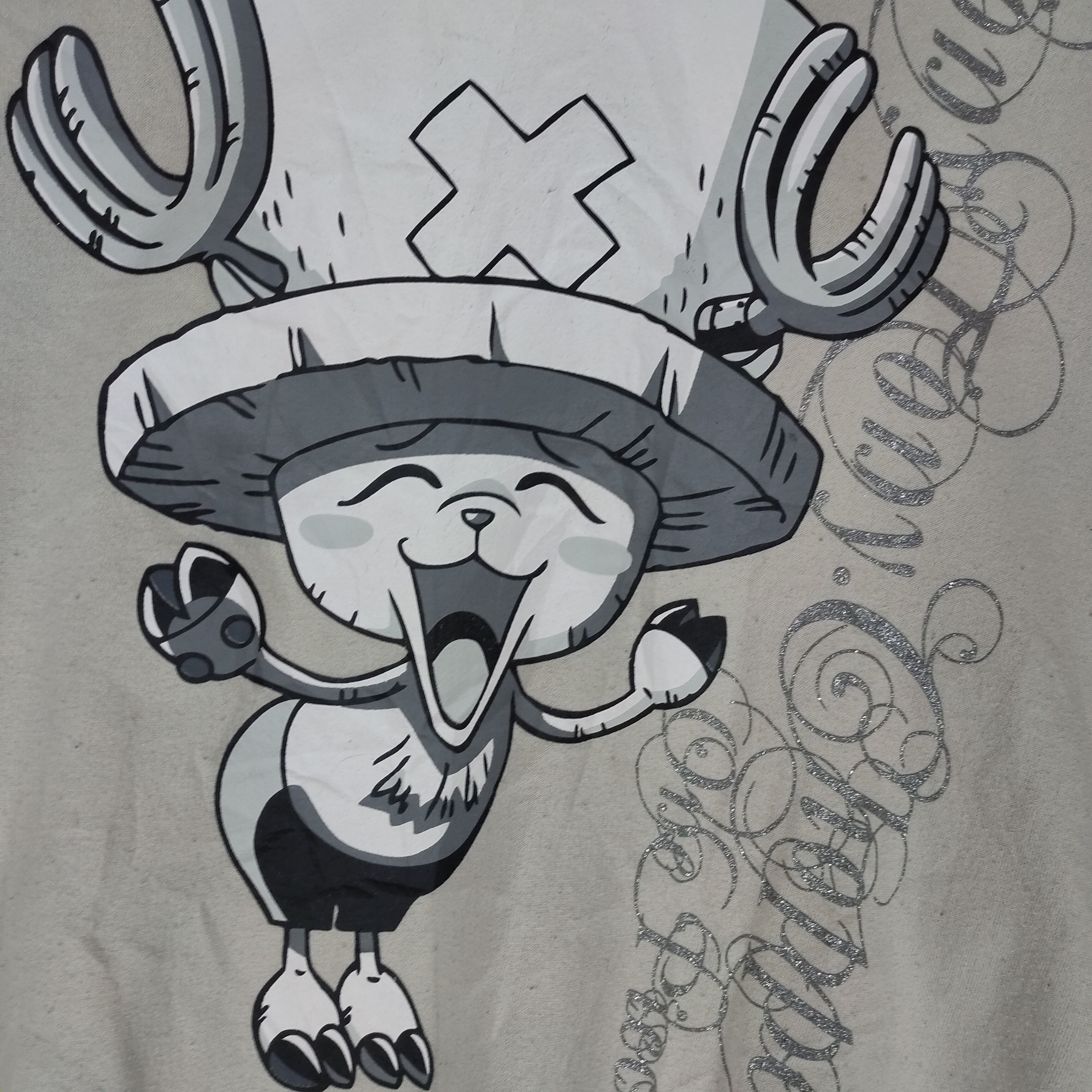 Anime ONE PIECE TONY CHOPPER Big Printed 90s Anime Sweatshirt Size US M / EU 48-50 / 2 - 2 Thumbnail