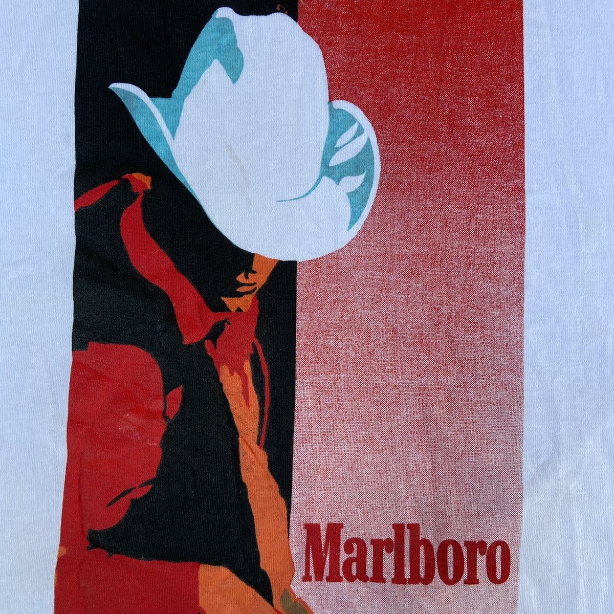 Marlboro 1980s MARLBORO ARCHIVE COWBOY PROMO CIGARETTES TEE - № 321 Size US L / EU 52-54 / 3 - 3 Thumbnail
