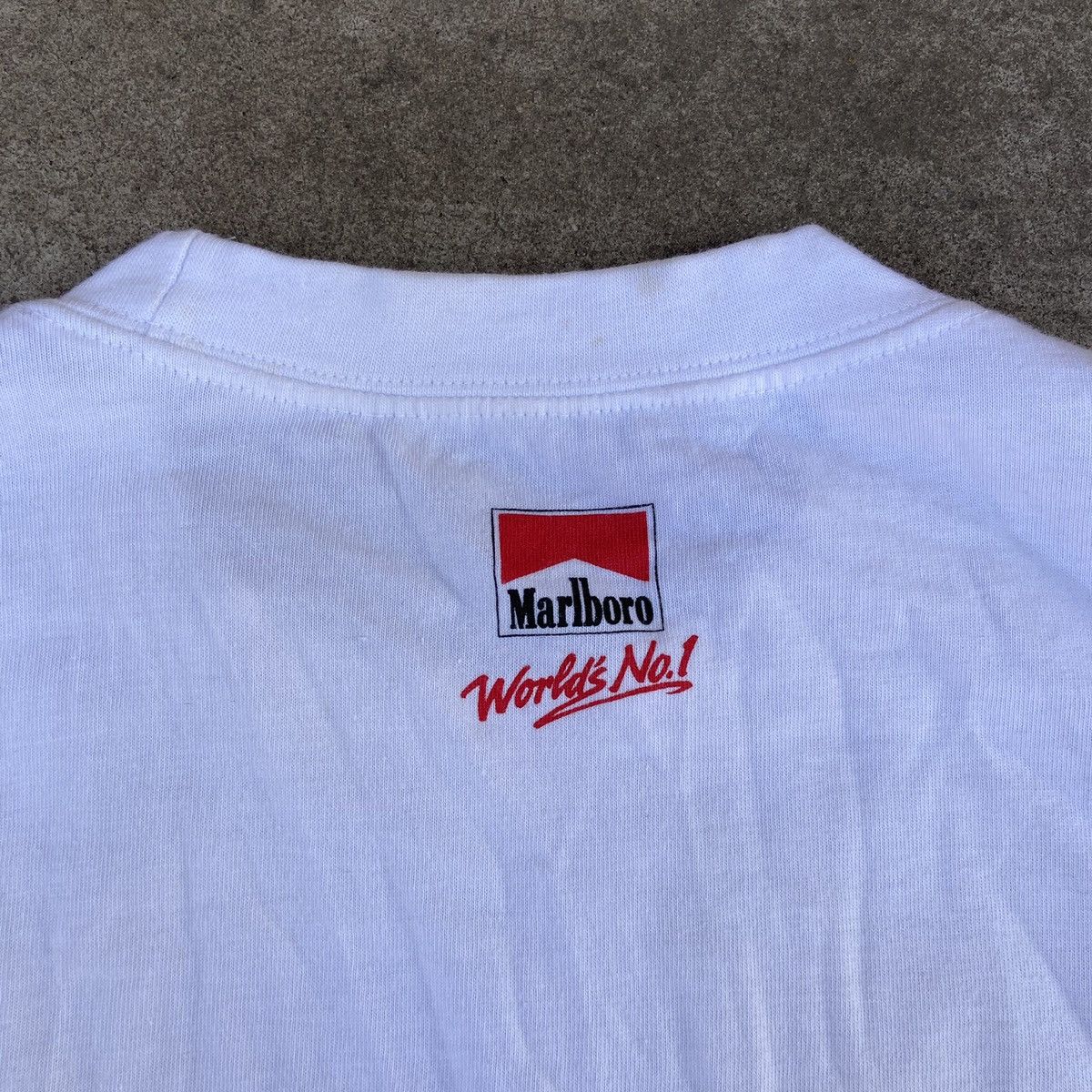 Marlboro 1980s MARLBORO ARCHIVE COWBOY PROMO CIGARETTES TEE - № 321 Size US L / EU 52-54 / 3 - 4 Thumbnail