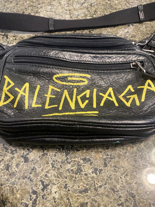 Balenciaga Graffiti Belt Bag w/ Tags - White Waist Bags, Bags