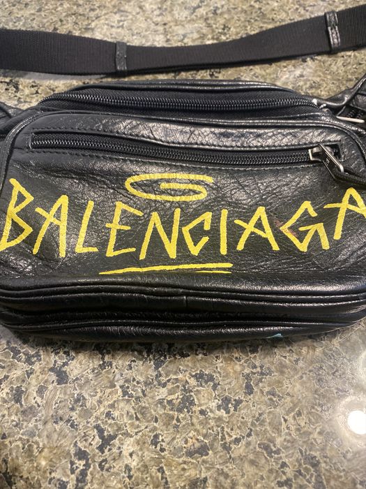 Balenciaga Graffiti Explorer Belt Bag Leather Medium