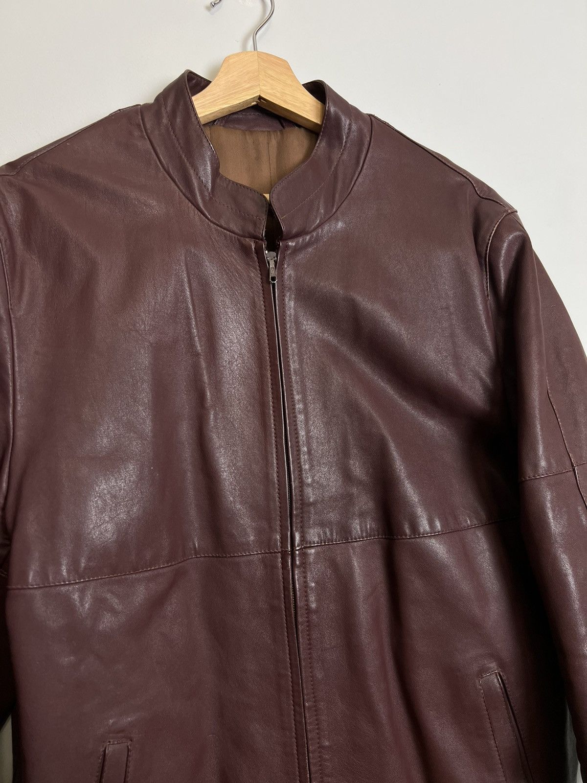 Leather Vintage Genuine Real Leather Jacket High Quality Rock Punk Size US M / EU 48-50 / 2 - 3 Thumbnail